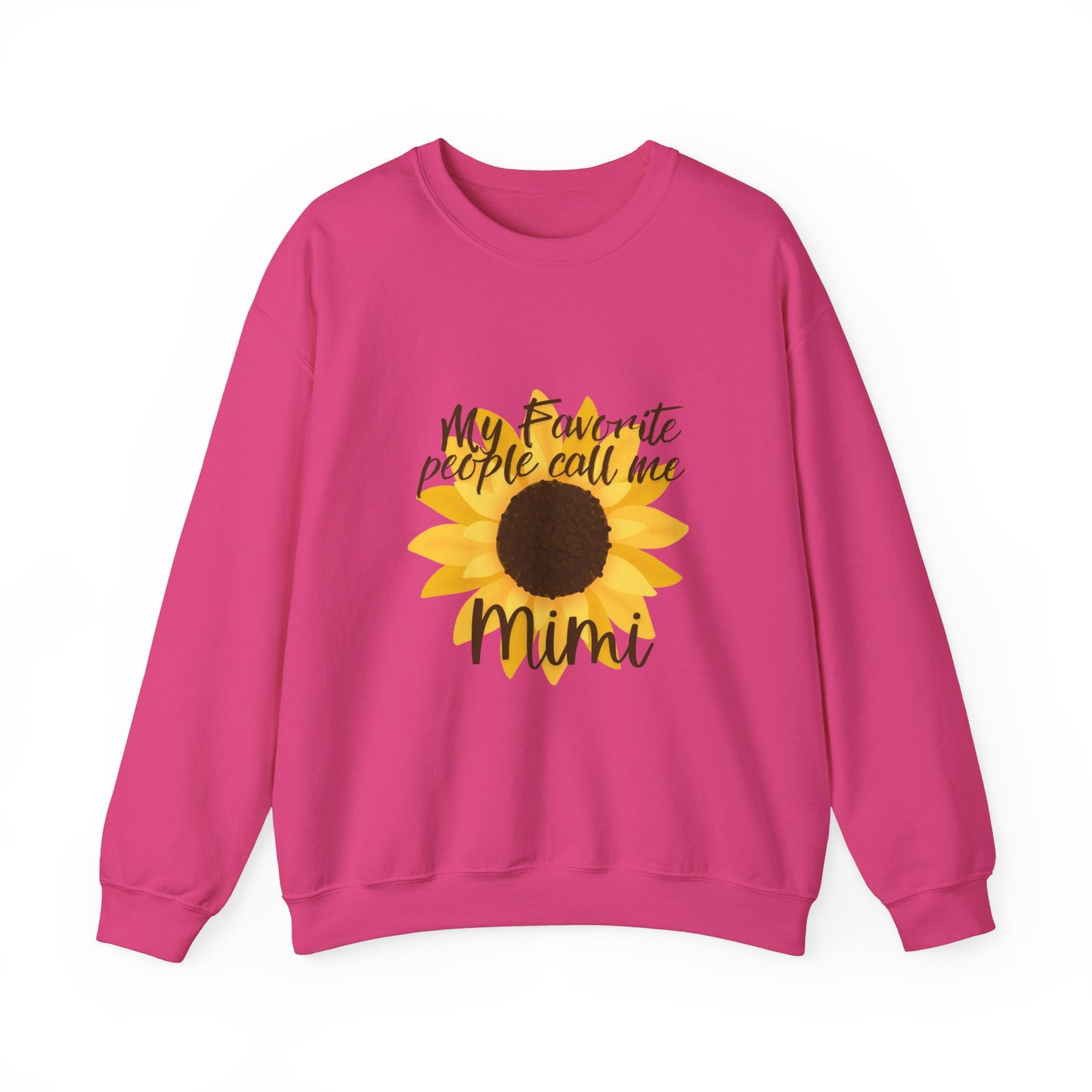 Sunflower Crewneck Sweatshirt for Mimi, Gift for Grandma, Comfortable Apparel, Perfect for Mother's Day, Family Gathering - Unisex