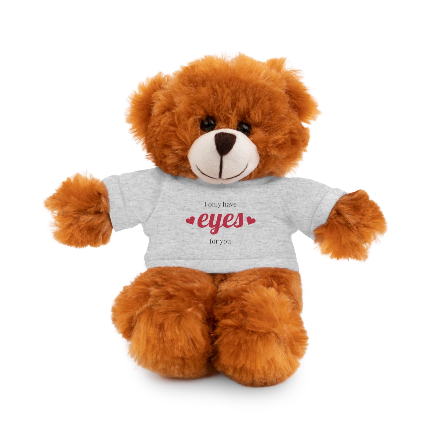 Adorable Stuffed Animal with Tee - Perfect Gift for Love & Friendship, Valentine's Day, Birthdays, Cuddly Bear