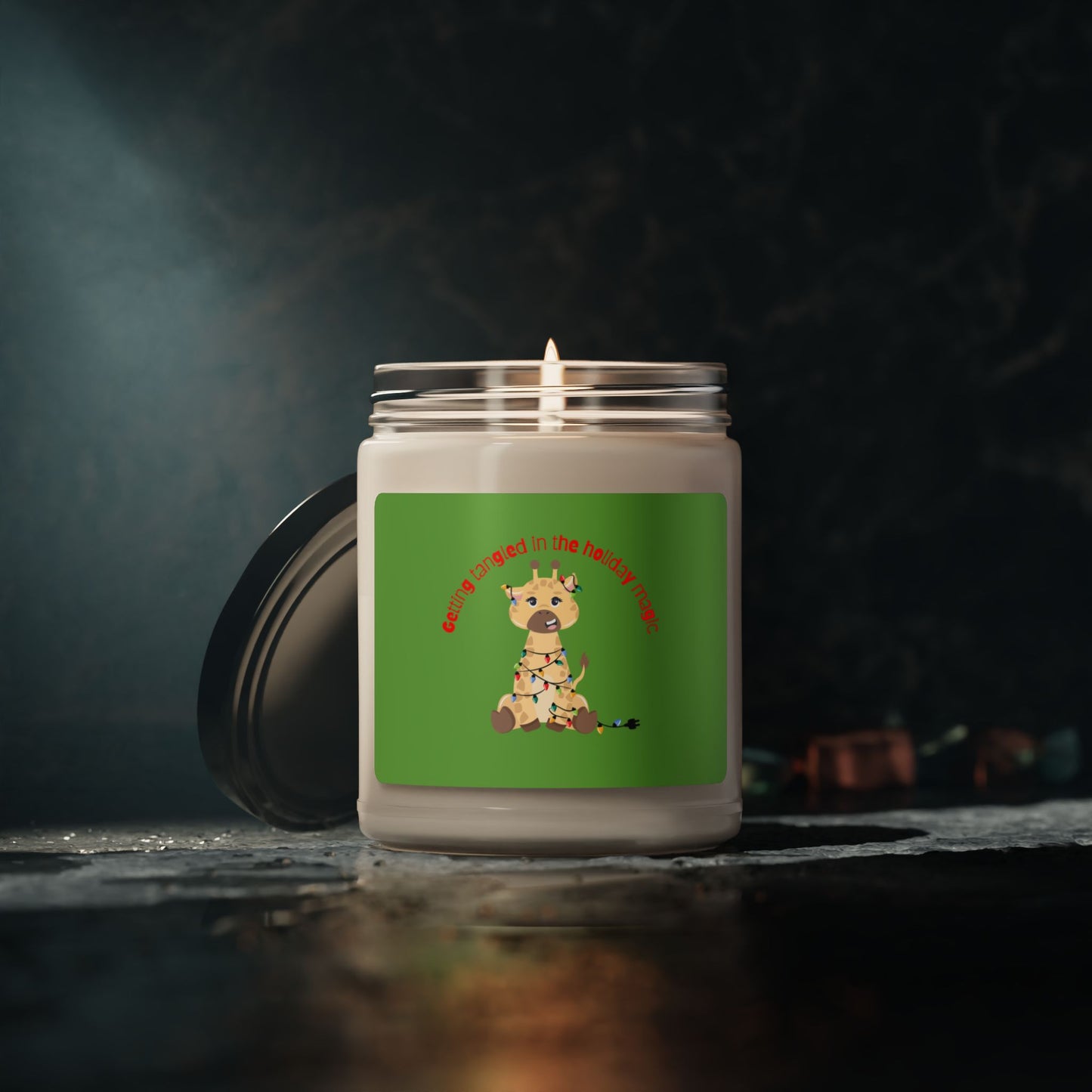 Holiday Magic Giraffe Candle, Festive Christmas Decor, Gift for Animal Lovers, Relaxing Atmosphere, Xmas Gift, Scented Soy Candle