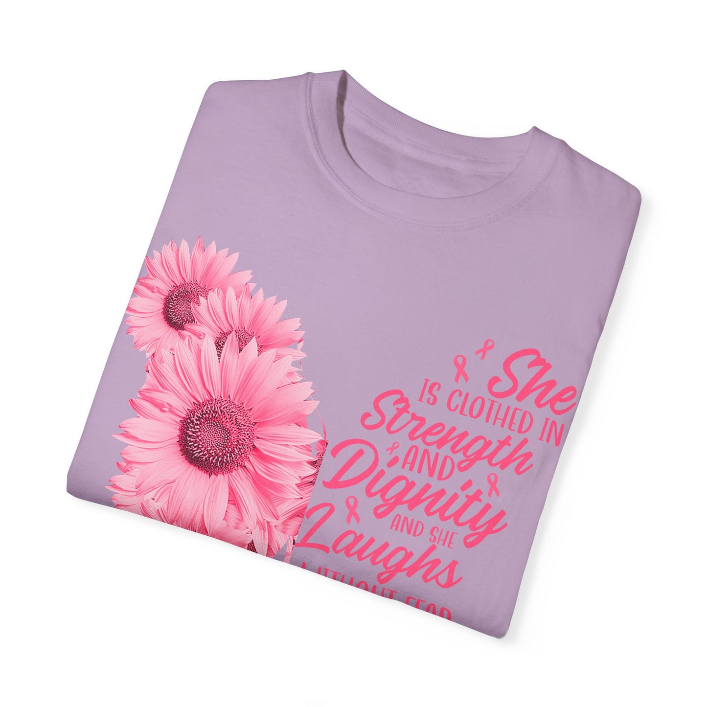 Inspirational Floral T-Shirt | Proverbs 31:25 | Strength & Dignity