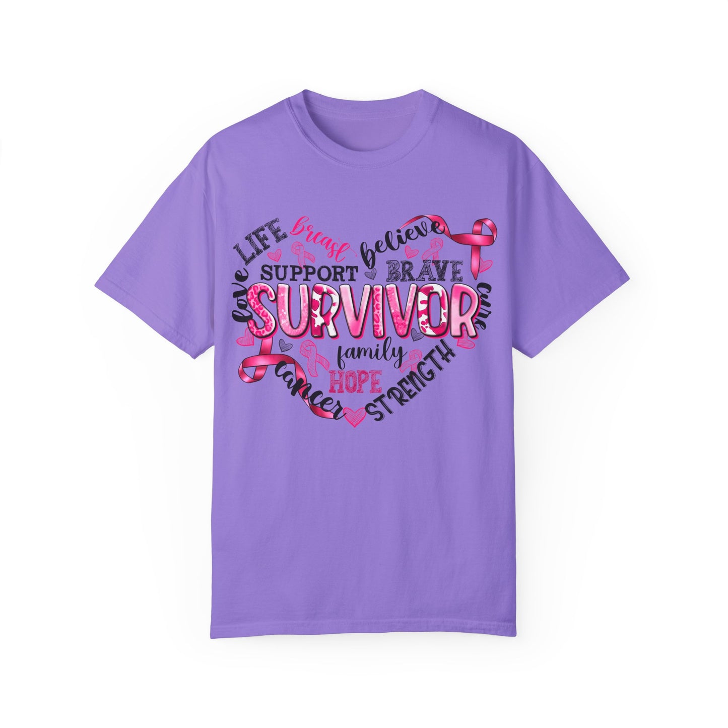 Breast Cancer Survivor Unisex T-Shirt - Hope, Strength & Support