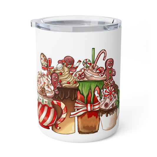 Festive Mug, Holiday Sips, Winter Drinkware, Christmas Decor, Cozy Mornings, Gingerbread Men, Insulated Coffee Mug