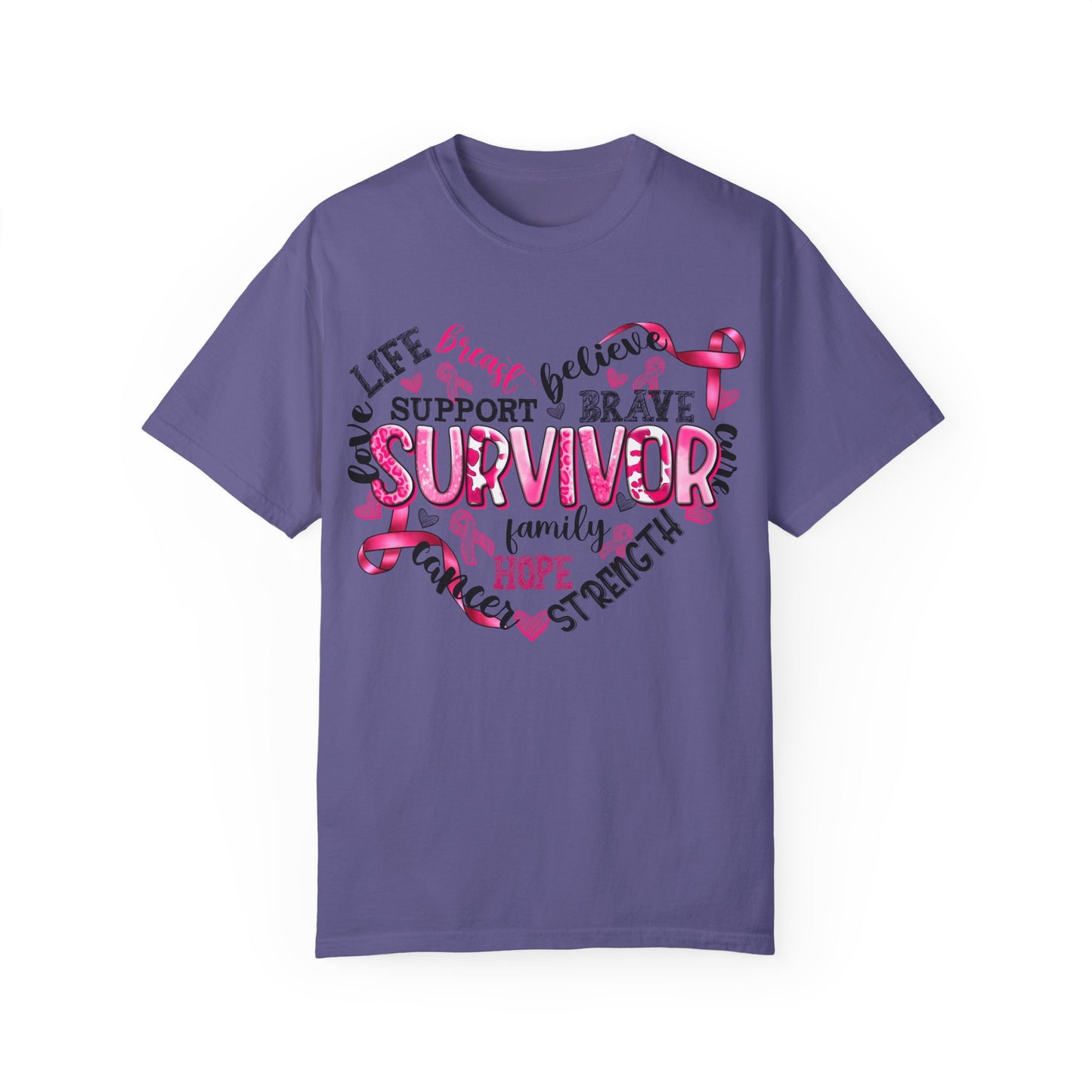 Breast Cancer Survivor Unisex T-Shirt - Hope, Strength & Support