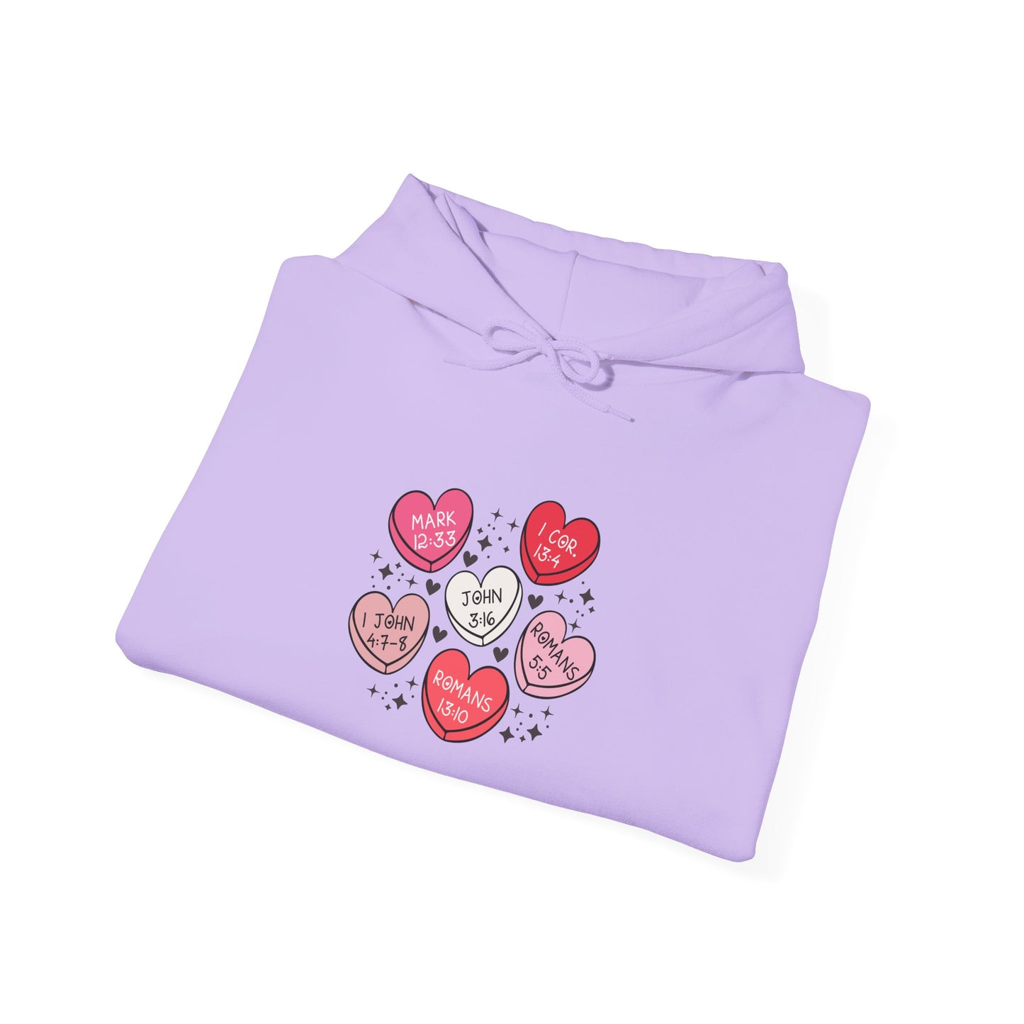 Love Heart Motif Hoodie - Valentine's Day Unisex Sweatshirt