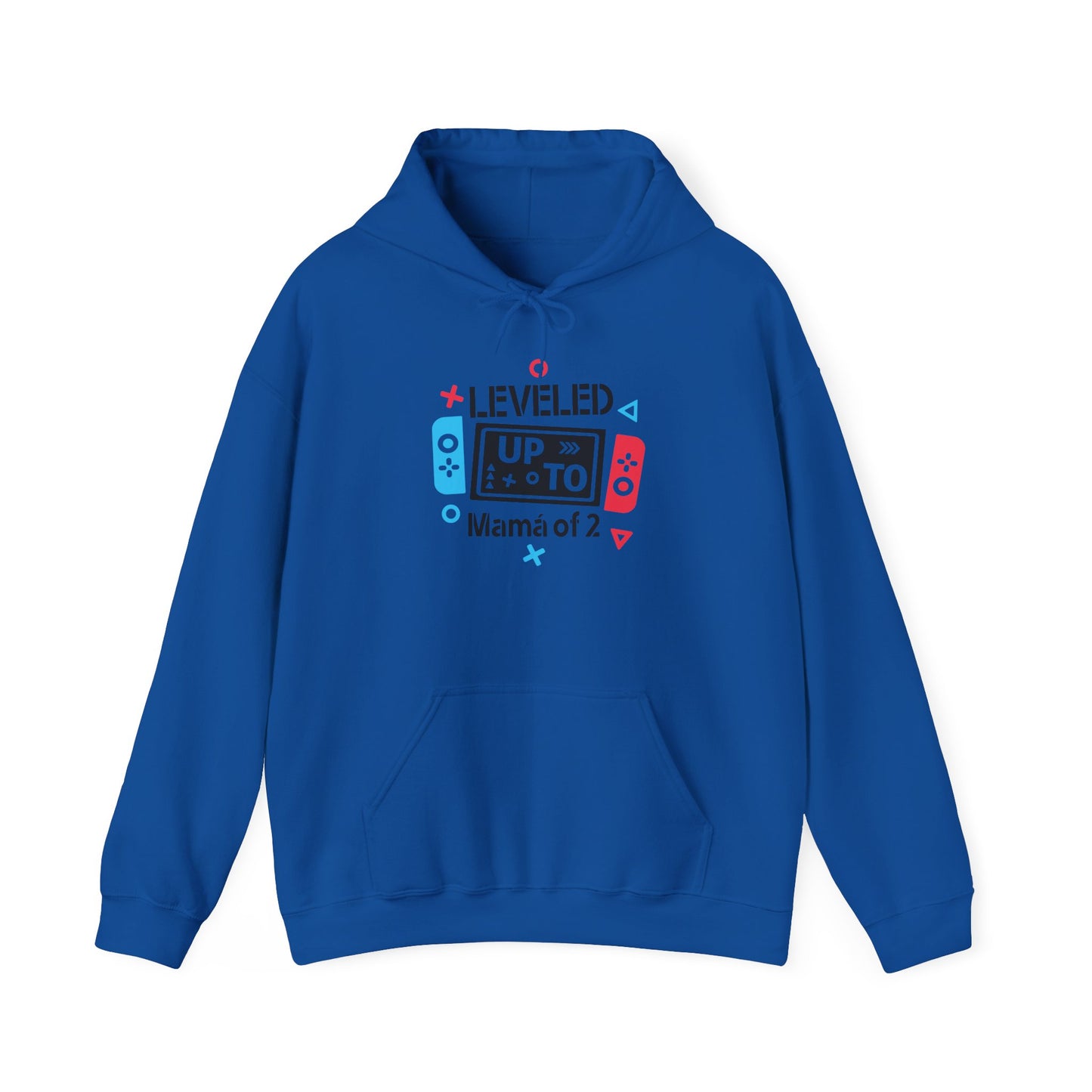 Gaming Mom Hooded Sweatshirt - "LEVELLED UP Mamá of 2"