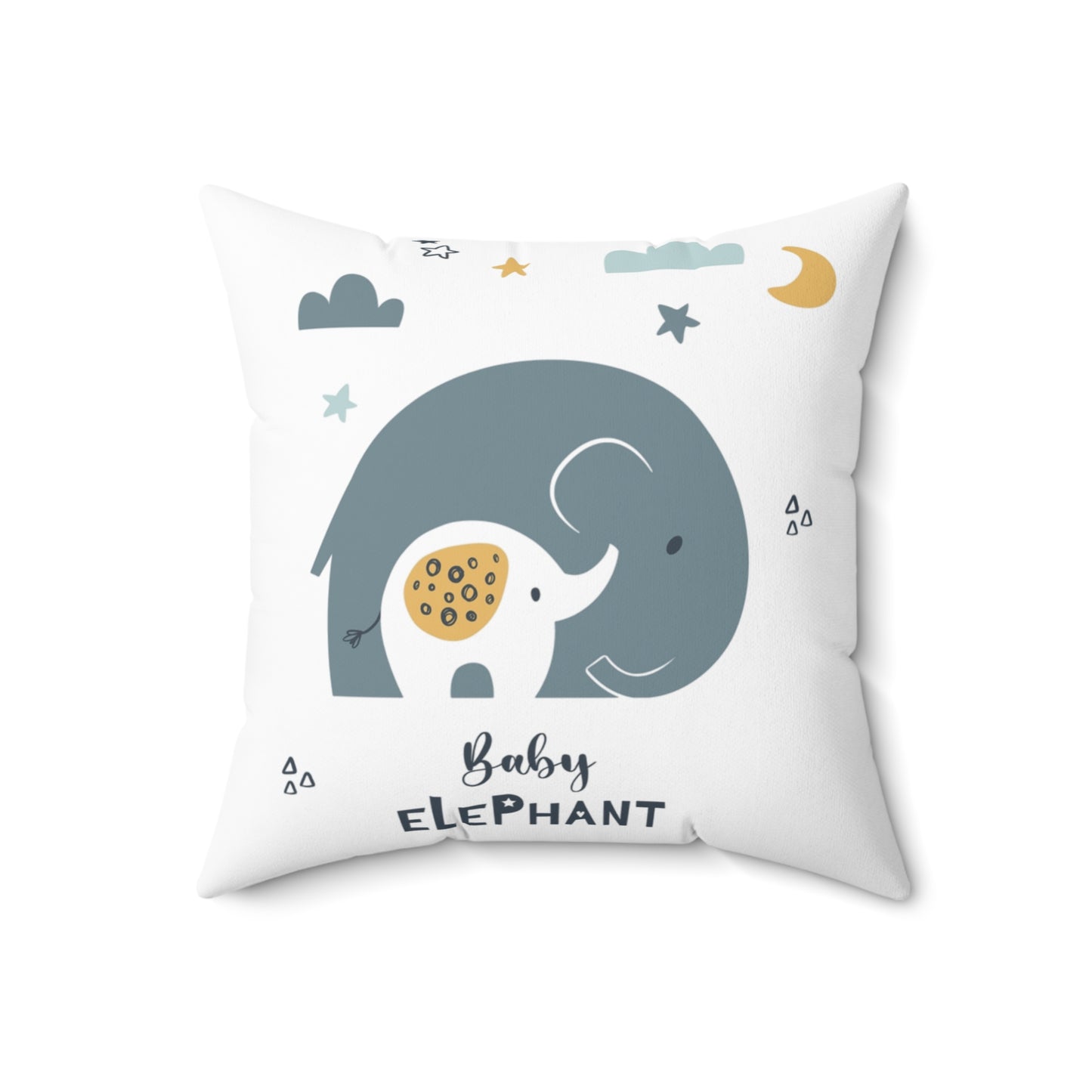 Whimsical Elephant Decorative Pillow, Baby Nursery Decor, Kids Room Accent, Playful Throw Cushion, Unique Home Decor