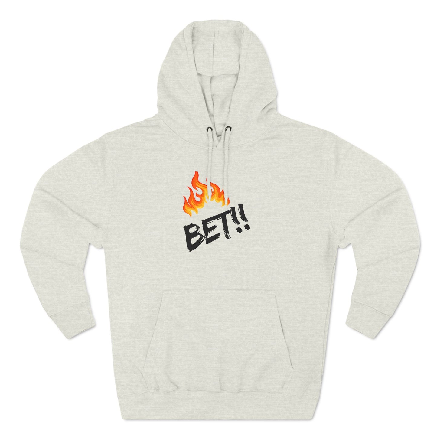 Street Style Fleece Hoodie - Trendy Bet Hoodie, Casual Wear, Gift for Gamers, Birthday Present, Unisex Apparel, Bet Fire Design