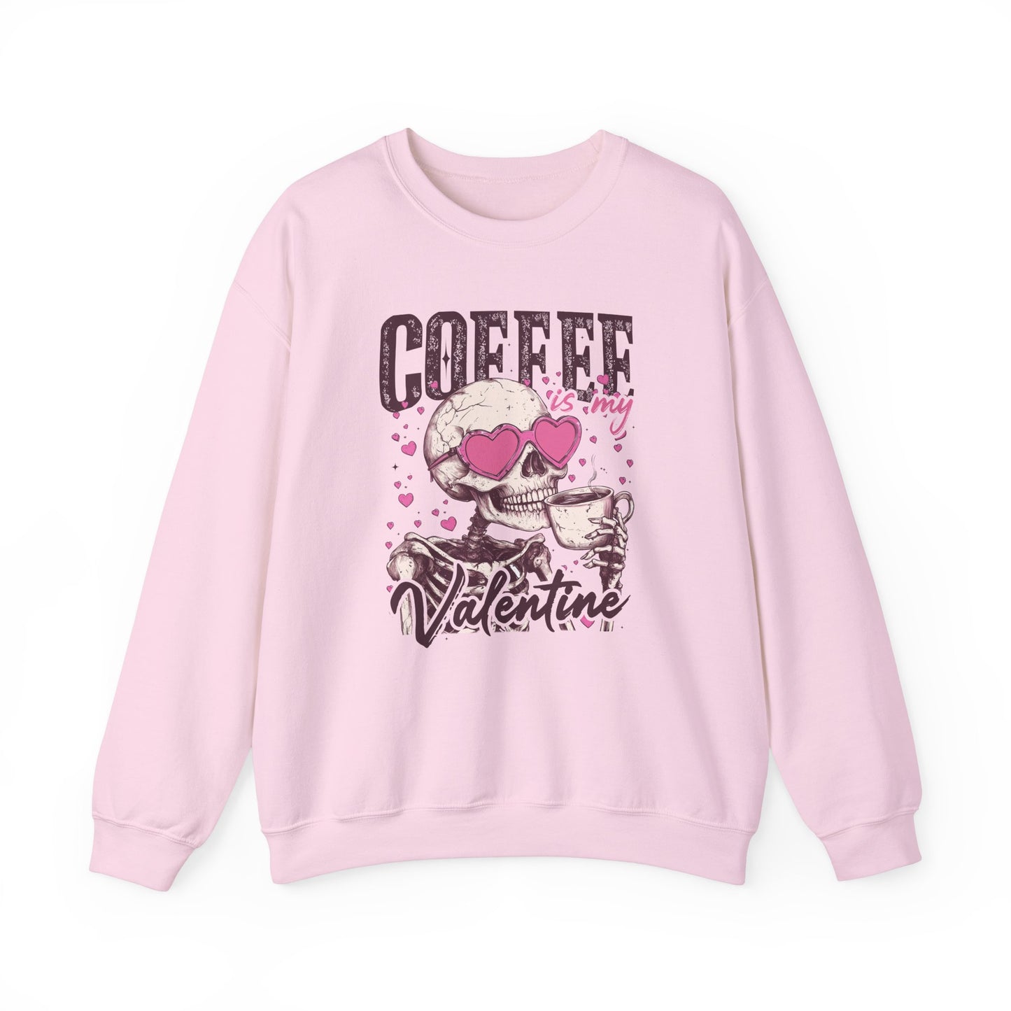 Coffee is My Valentine Crewneck Sweatshirt - Cozy Unisex Pullover for Coffee Lovers