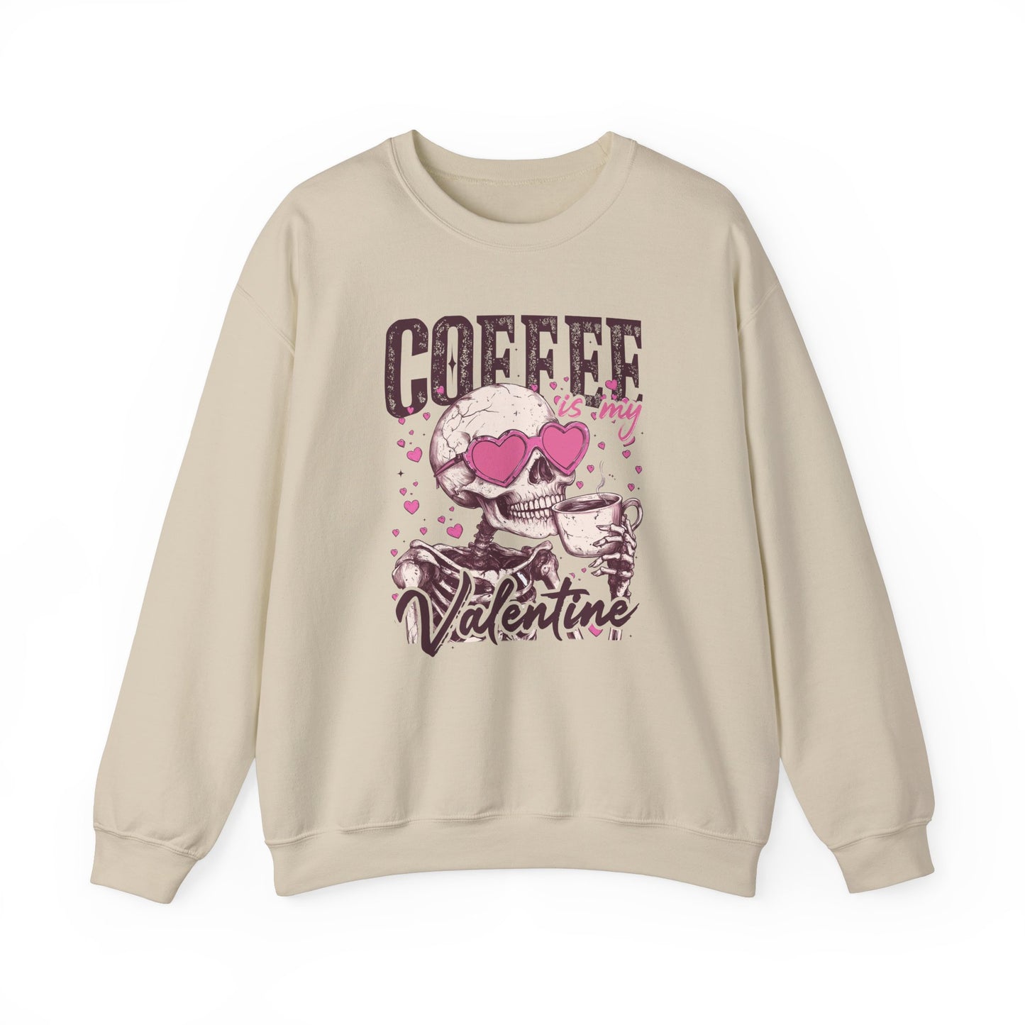 Coffee is My Valentine Crewneck Sweatshirt - Cozy Unisex Pullover for Coffee Lovers