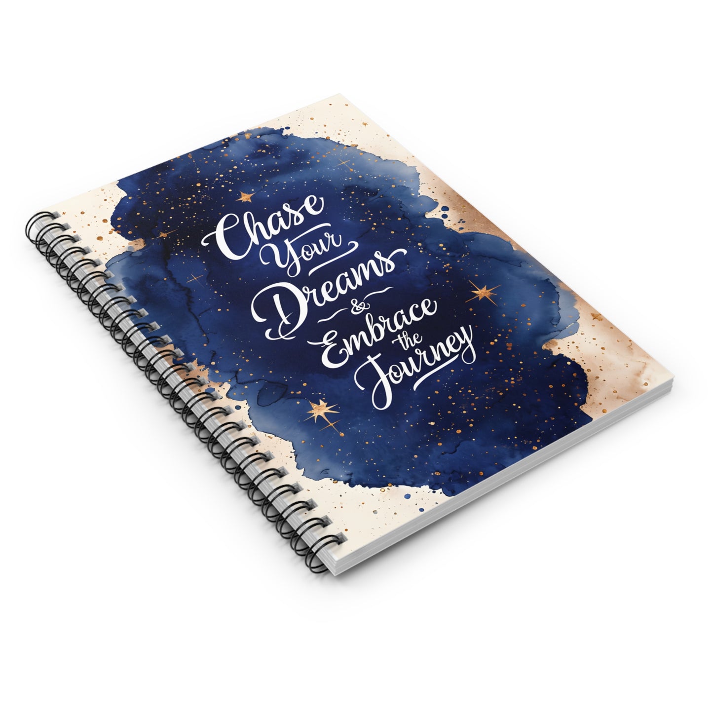 Inspirational Spiral Notebook - Chase Your Dreams & Embrace the Journey