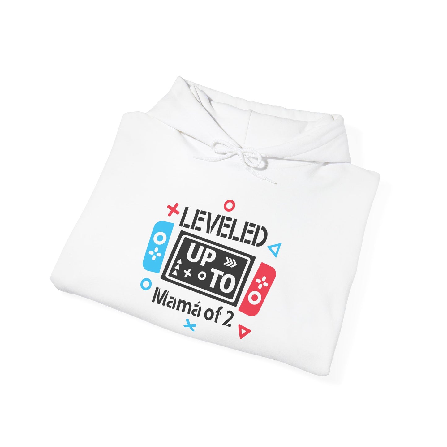 Gaming Mom Hooded Sweatshirt - "LEVELLED UP Mamá of 2"