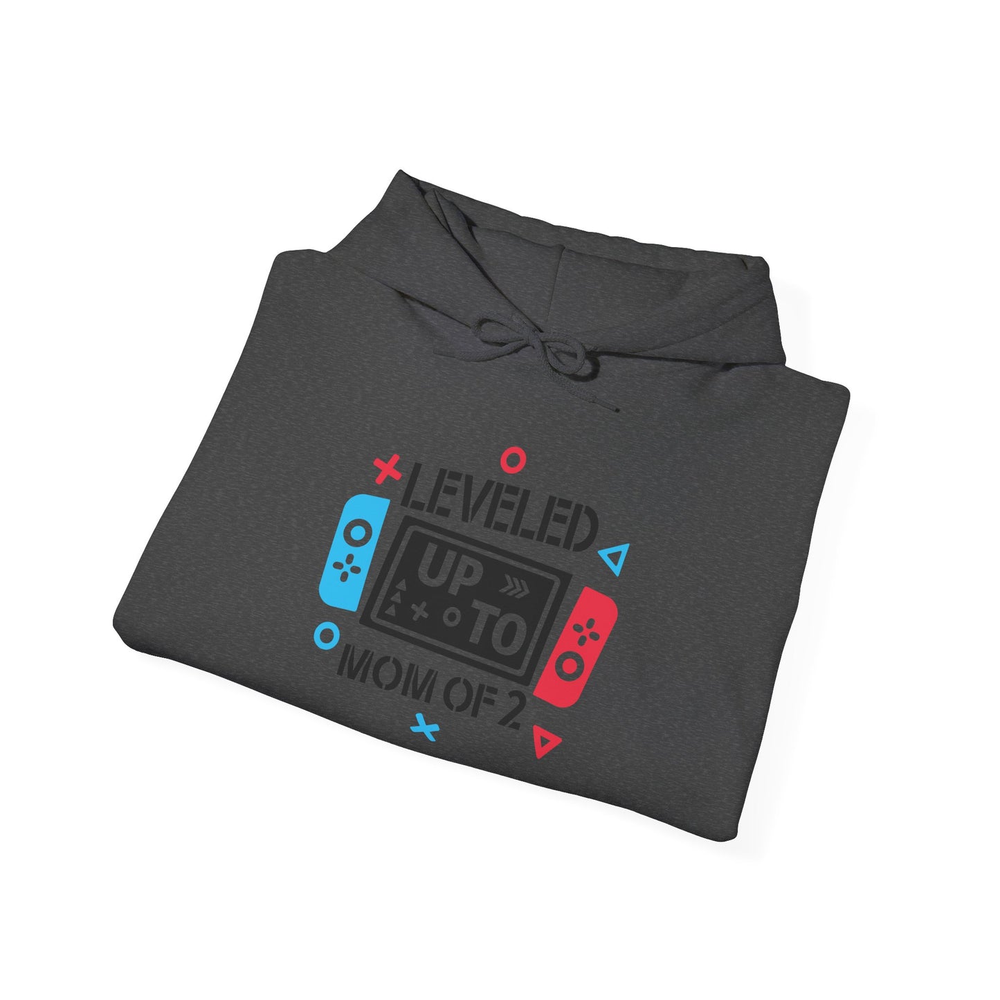 Gaming Mom Unisex Hooded Sweatshirt - 'Leveled Up Mom of 2'