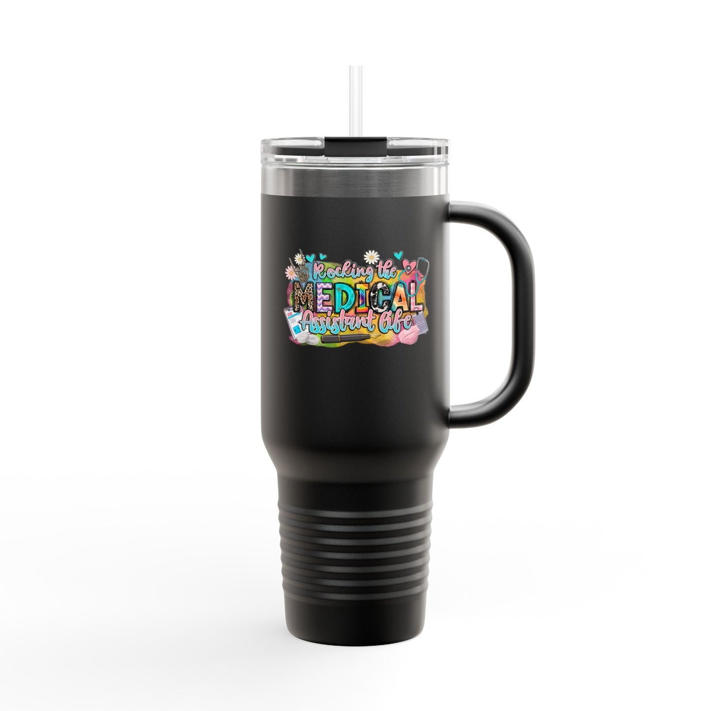 Colorful Insulated Travel Mug - Perfect for Medical Professionals