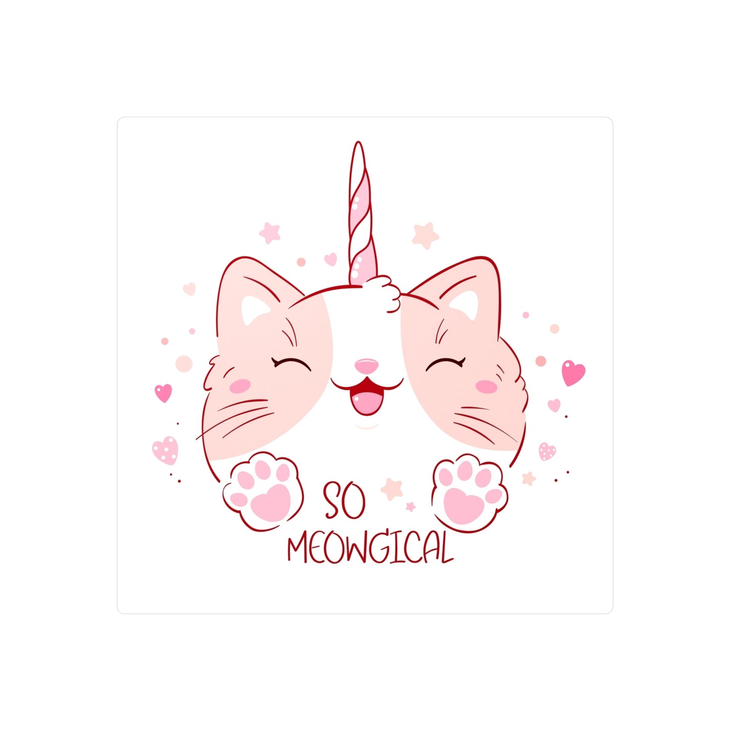 So Meowgical Cat Vinyl Decals - Cute Unicorn Kitty Stickers for Cat Lovers