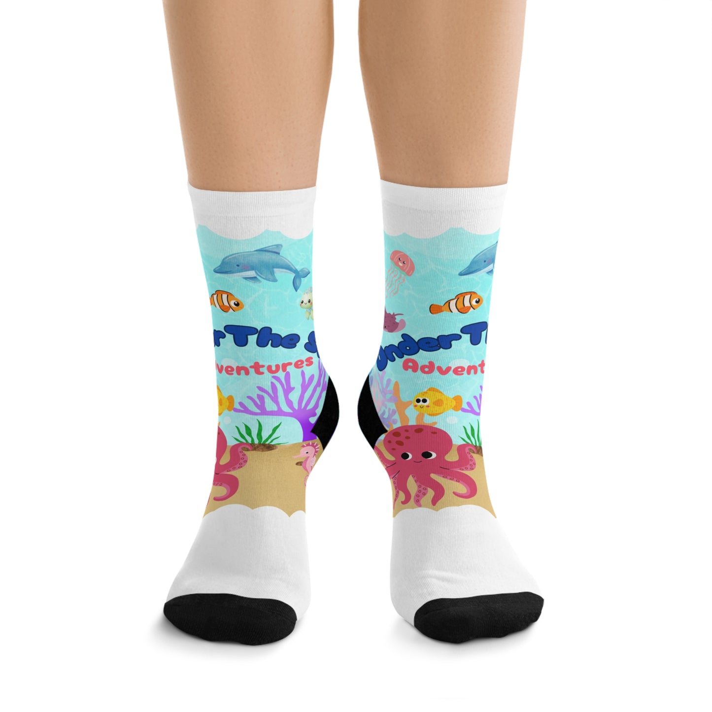 Kids Socks - Under the Sea Adventure Recycled Poly, Eco-Friendly Fun