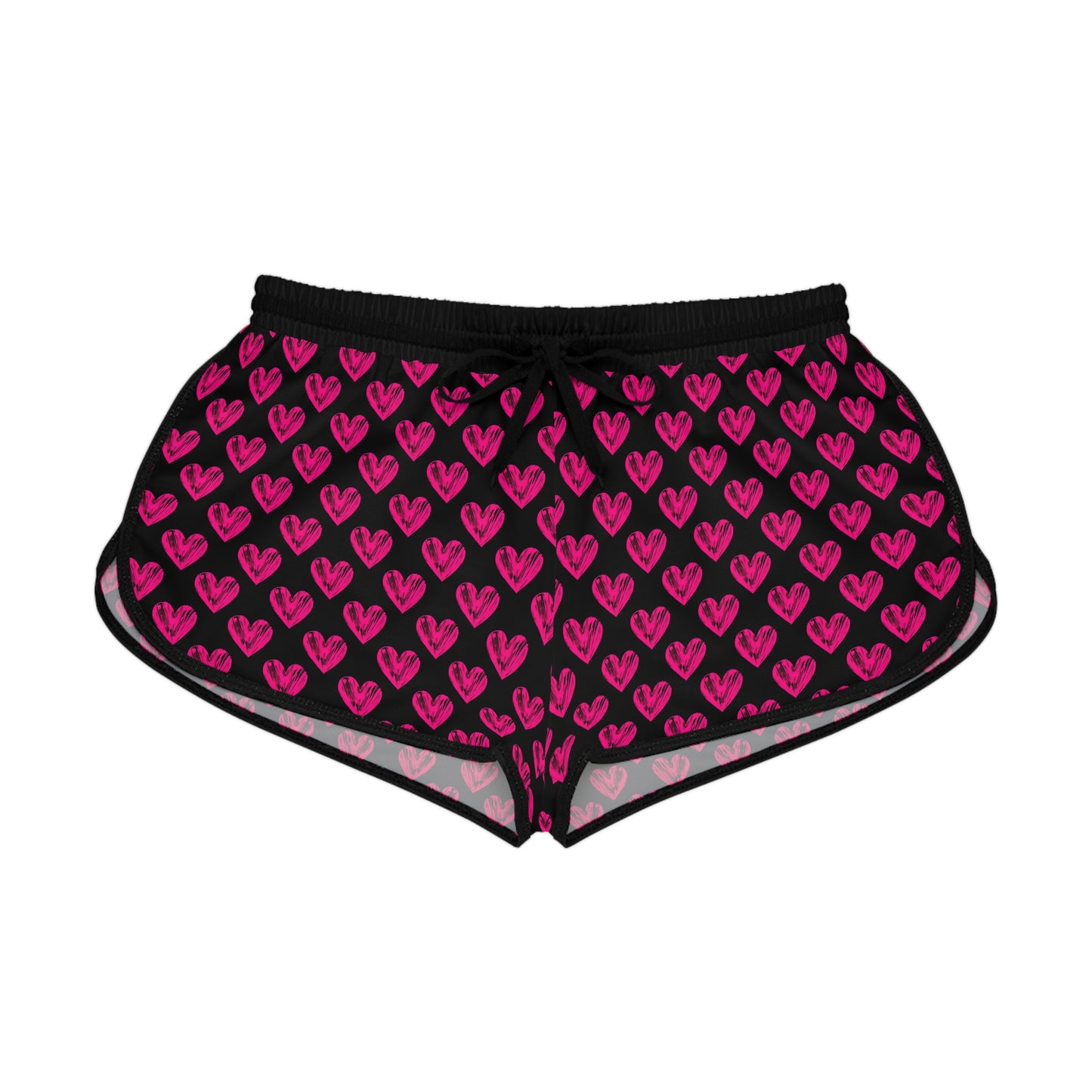 Heart Print Relaxed Shorts for Women - Cute and Comfy Lounge Wear