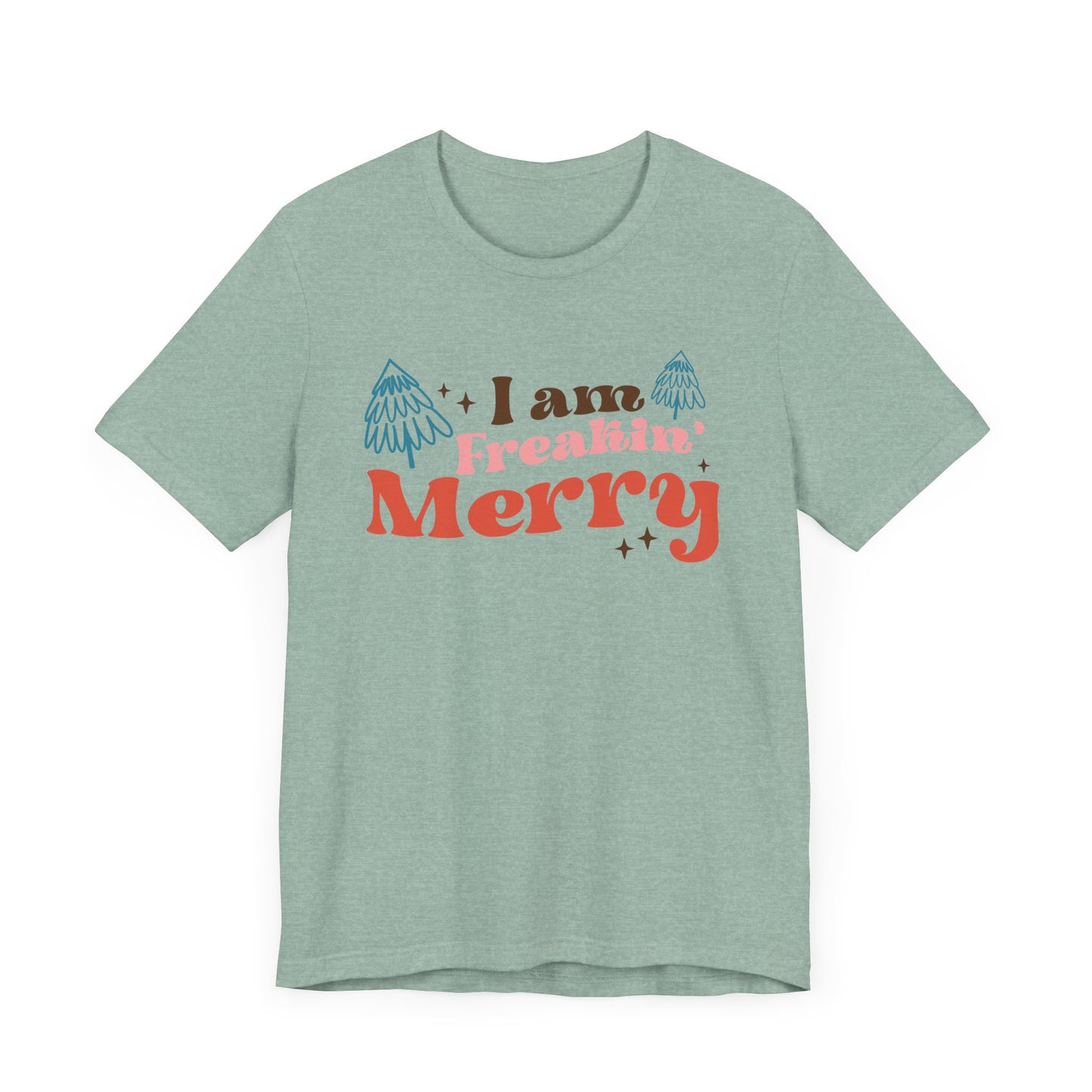 Merry Holiday Unisex Tee, Funny Christmas Shirt, Gift Idea for Friends, Festive Wear, Merry Vibes