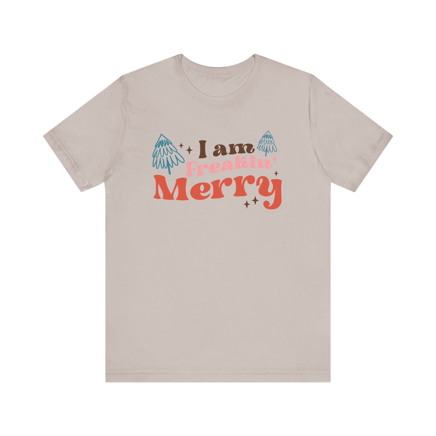 Merry Holiday Unisex Tee, Funny Christmas Shirt, Gift Idea for Friends, Festive Wear, Merry Vibes