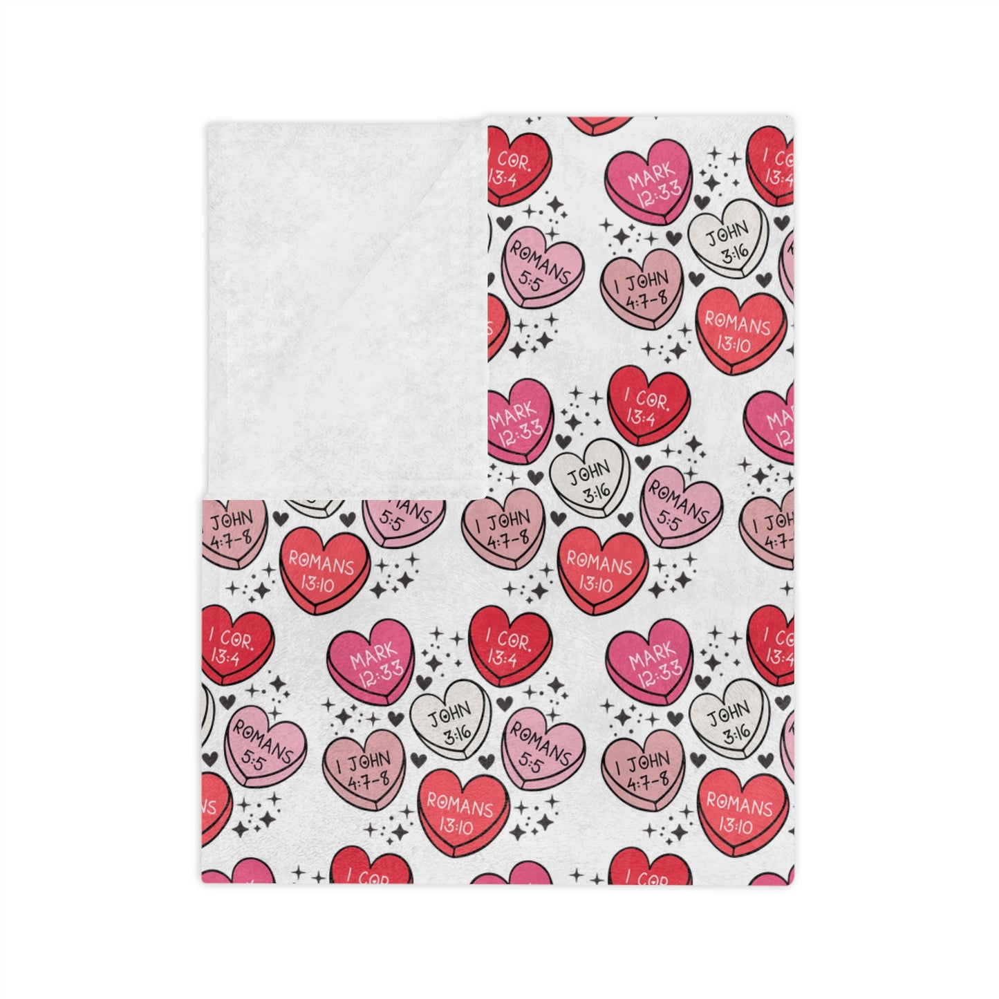 Cute Heart Pattern Velveteen Microfiber Blanket - Cozy Valentine's Day Gift