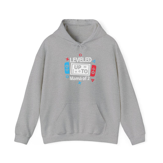 Level Up Mama of 2 Unisex Hooded Sweatshirt - Gamer Mom Gift