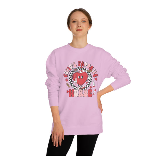 Cupid's Favorite Nurse Unisex Crew Neck Sweatshirt - Valentine's Day Gift for Healthcare Heroes