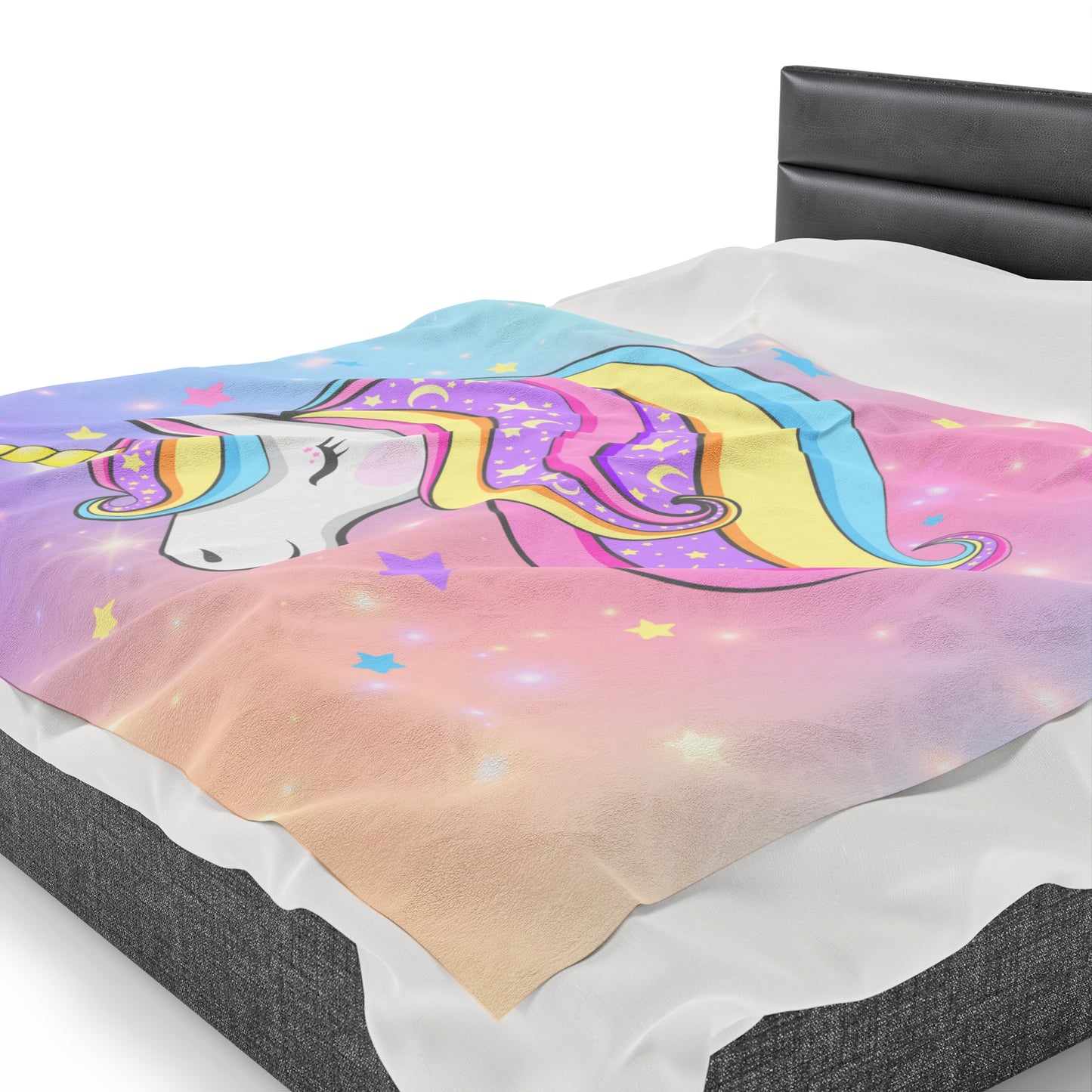 Magical Unicorn Velveteen Plush Blanket, Cozy Gift for Kids, Nursery Decor, Perfect for Birthdays, Magical Dreams