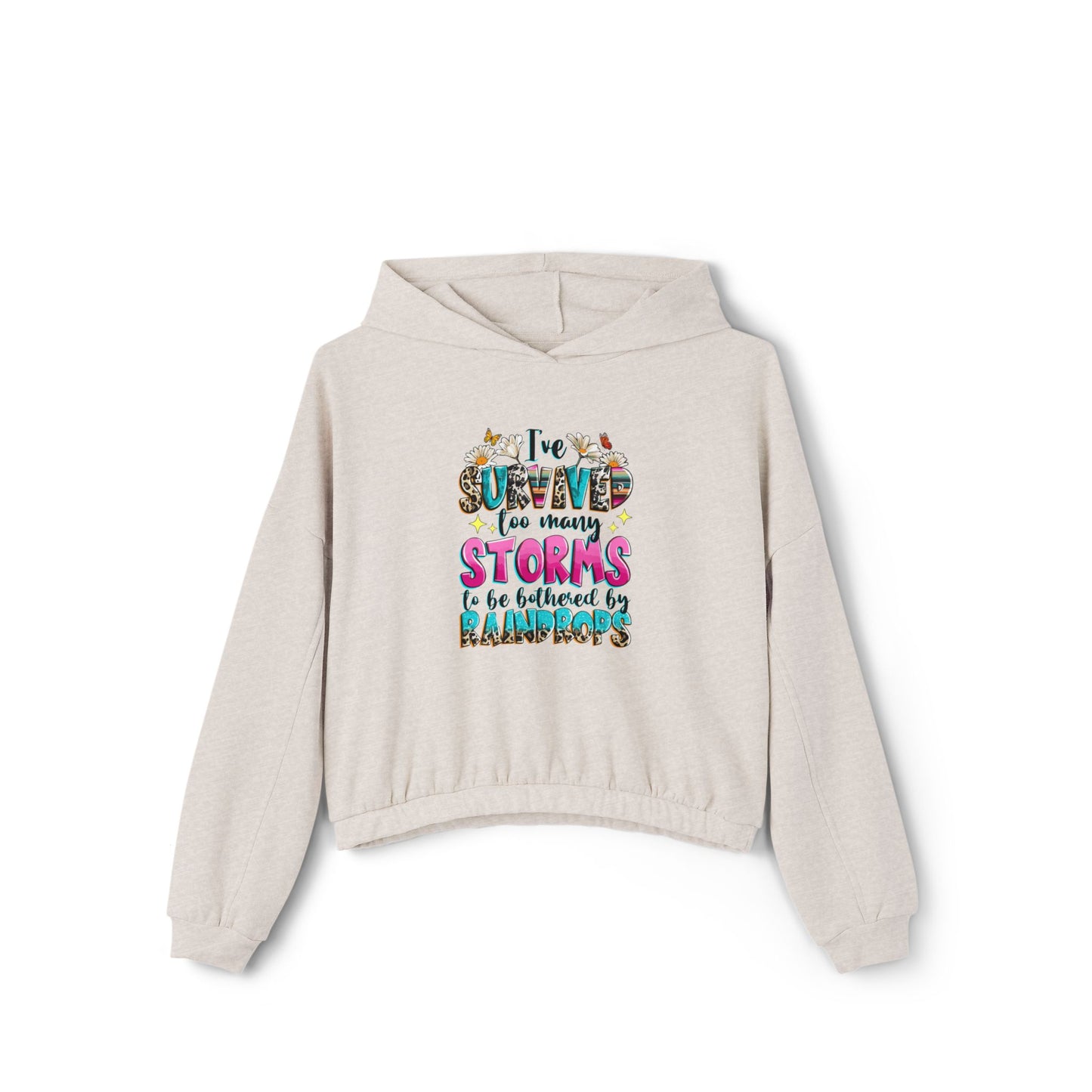 Floral Hoodie, Cozy & Stylish Pullover - Perfect Gift for Her, Trendy Sweatshirt, Cute Casual Quote, Surviving a Hard Life