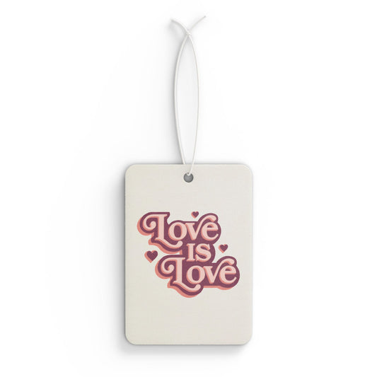 Love is Love Car Air Freshener, Scented Car Tag, Gift for LGBTQ+ Lovers, Valentine's Day Decor, Aromatherapy Car Accessory