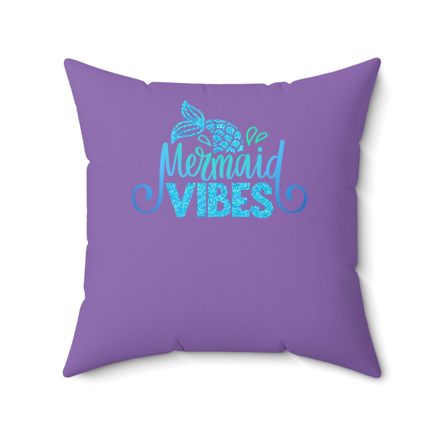 Whimsical Mermaid Vibes Pillow, Ocean Decor, Kids Room Accent, Nautical Themed Cushion, Underwater Fantasy Home Decor