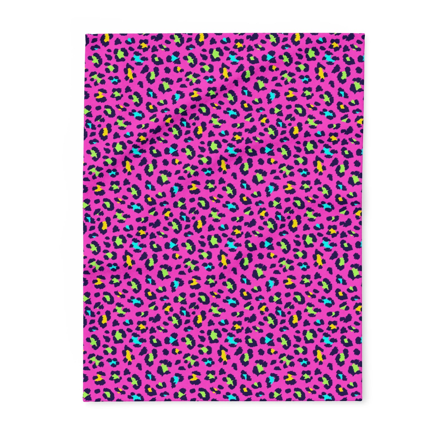 Vibrant Leopard Print Arctic Fleece Blanket - Cozy Throw, Animal Print Home Decor, Gift for Cat Lovers, Soft Blanket for Couch