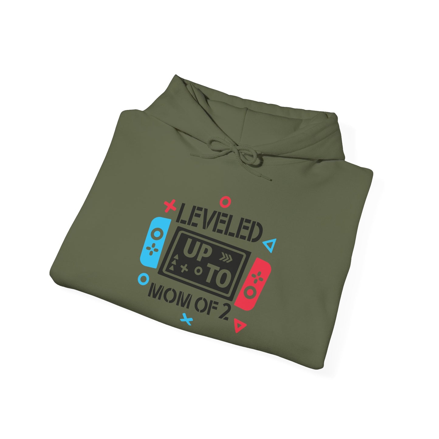 Gaming Mom Unisex Hooded Sweatshirt - 'Leveled Up Mom of 2'