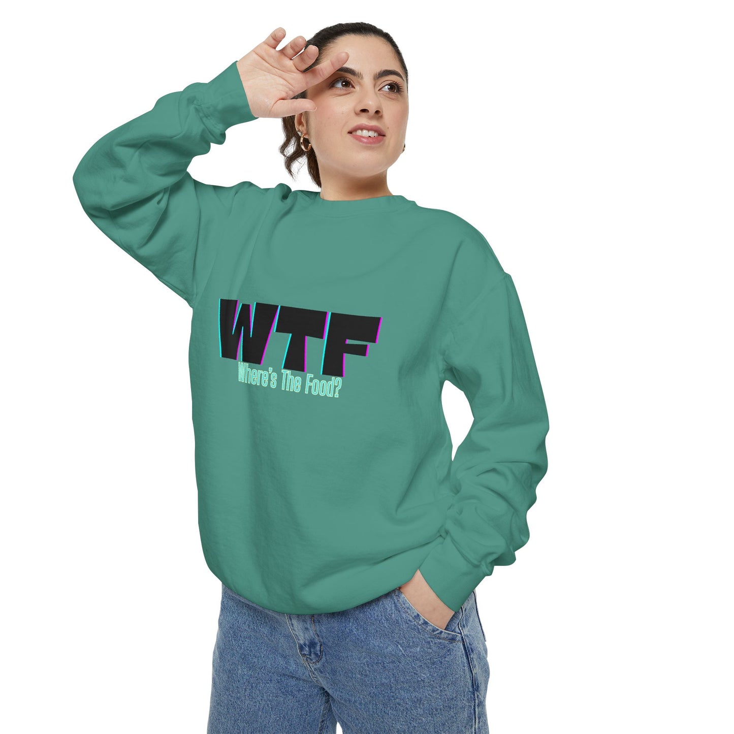 WTF Food Sweatshirt | Funny Gift for Food Lovers, Unisex Comfortable Crewneck, Foodie Apparel, Casual Wear, Unique Humor, Comfortable