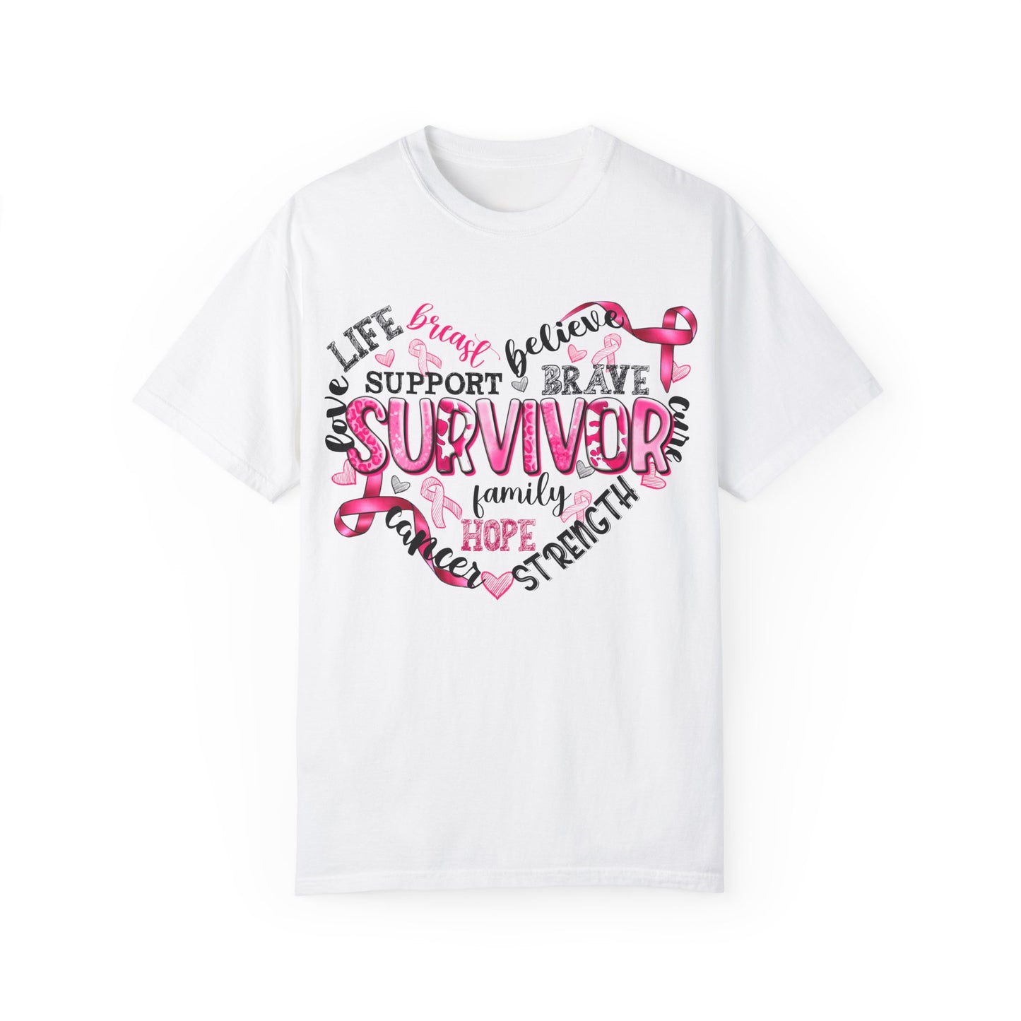 Breast Cancer Survivor Unisex T-Shirt - Hope, Strength & Support