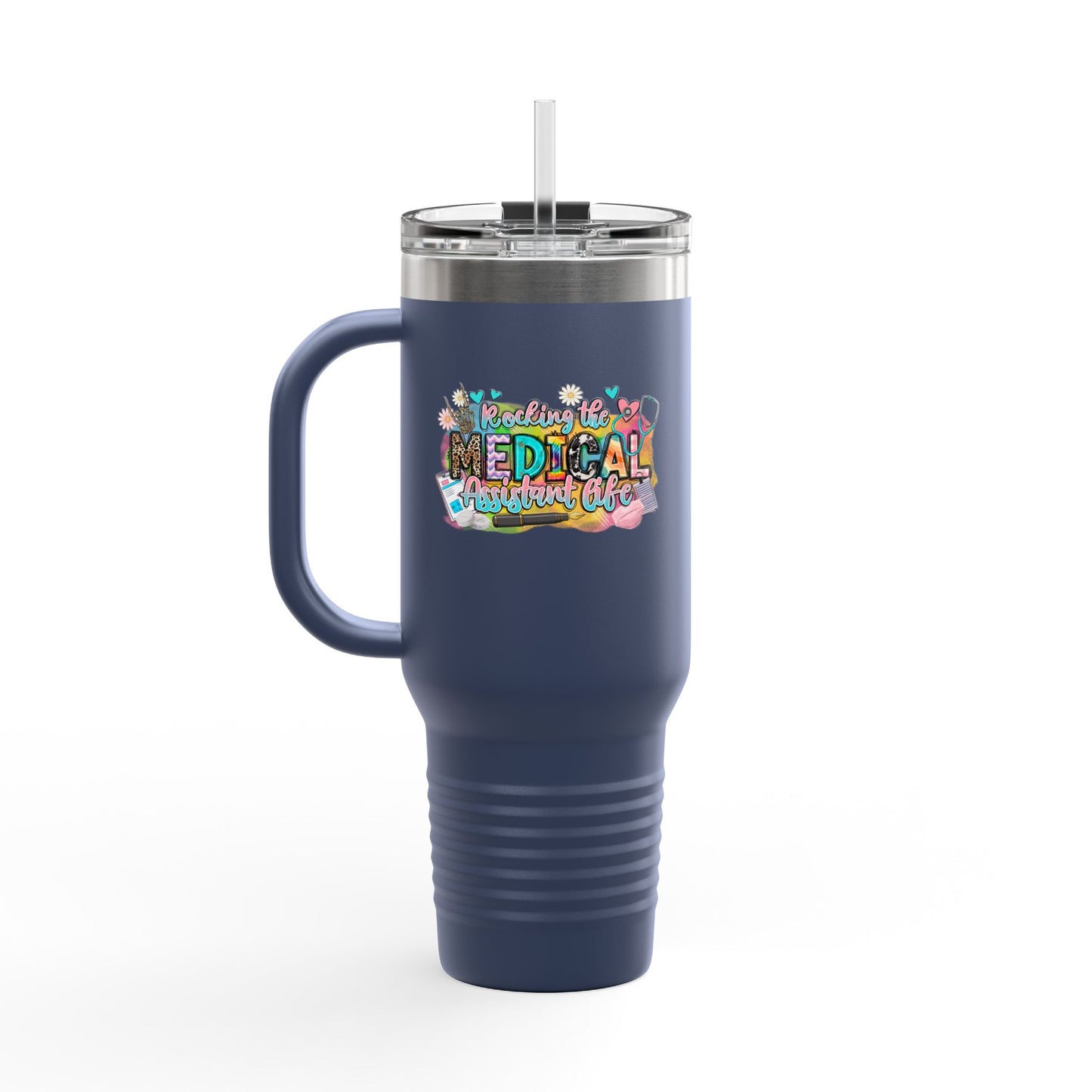 Colorful Insulated Travel Mug - Perfect for Medical Professionals