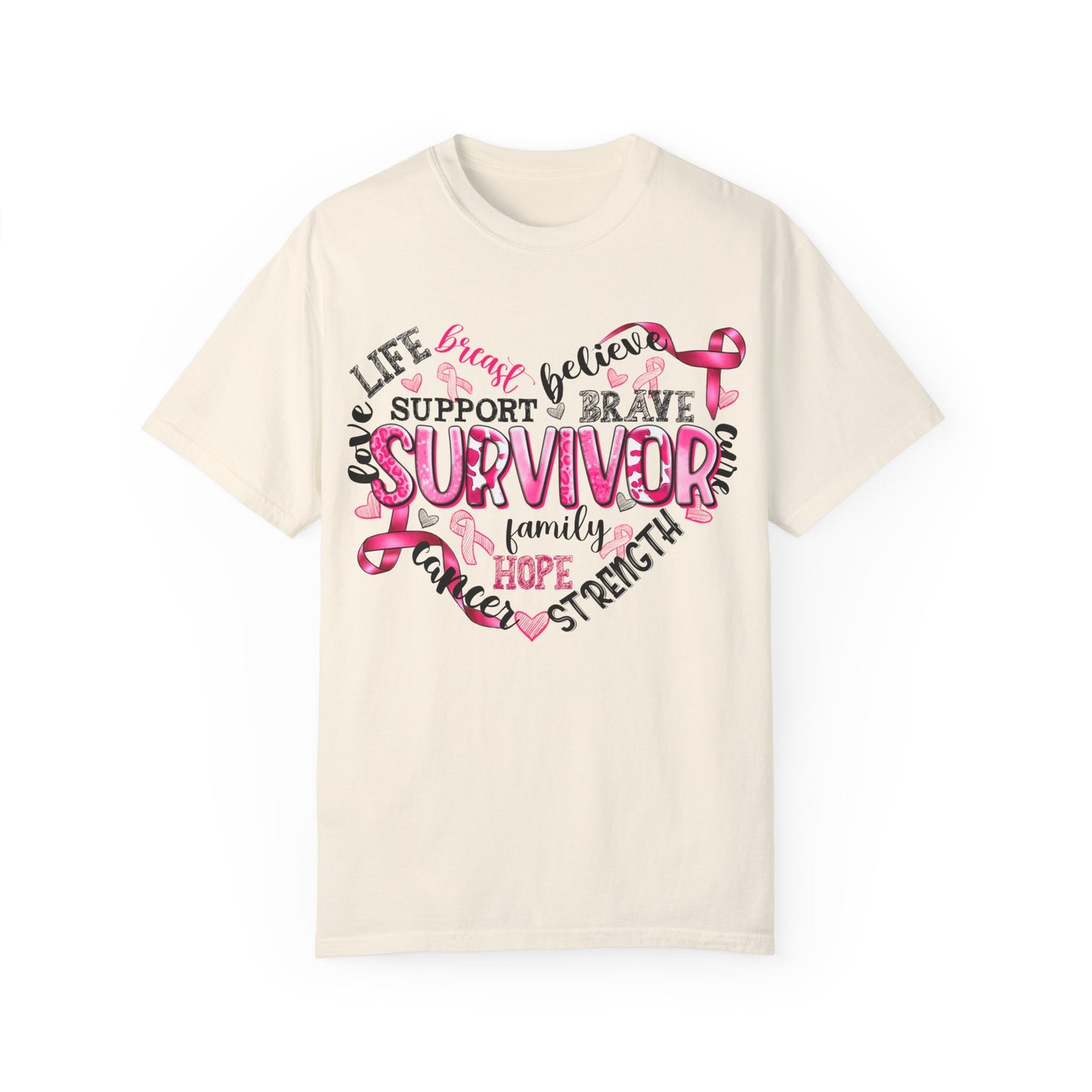 Breast Cancer Survivor Unisex T-Shirt - Hope, Strength & Support