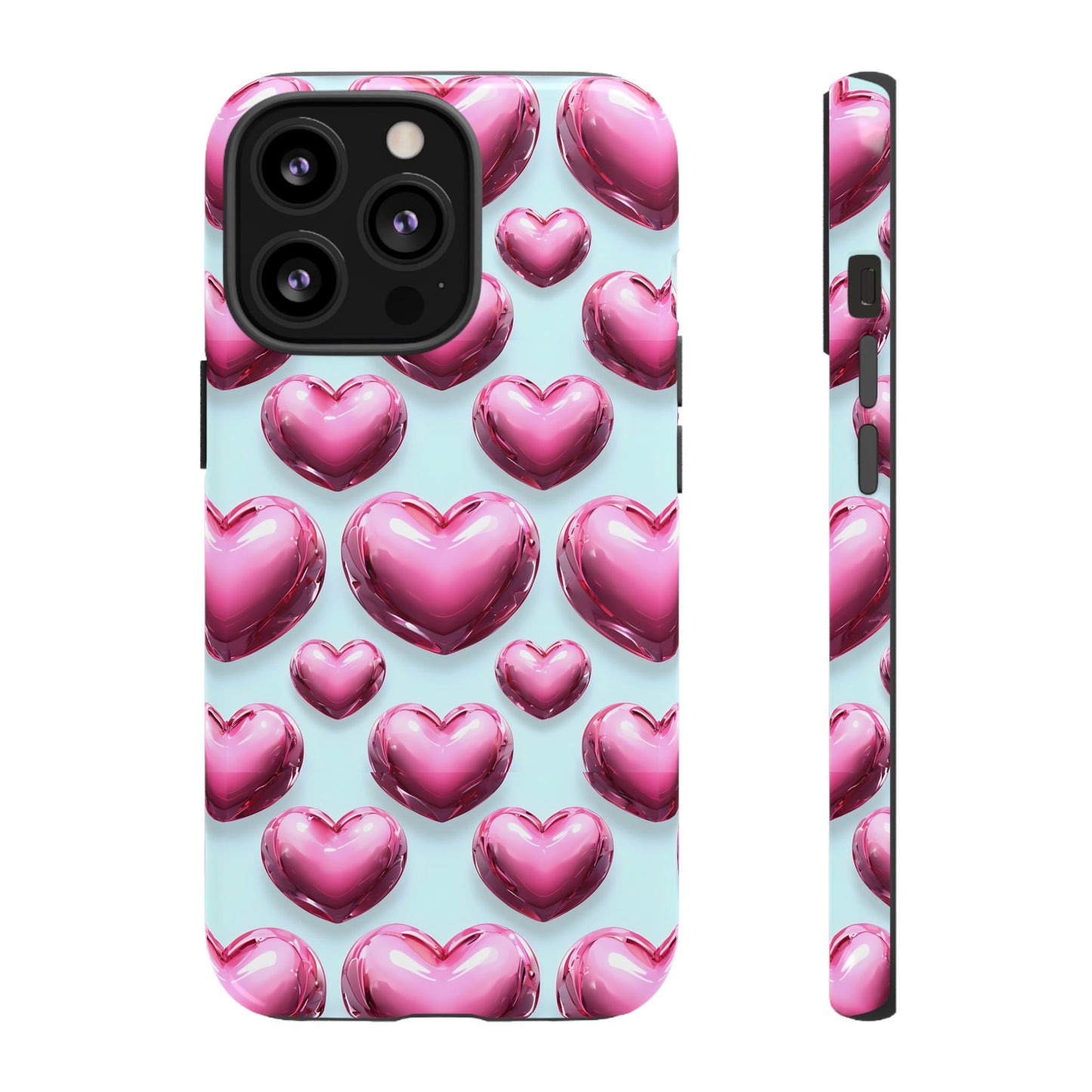 Heart Pattern Phone Case, Cute Gift for Couples, Valentines Day, Love Theme, Stylish Phone Accessory, Fun Mobile Cover