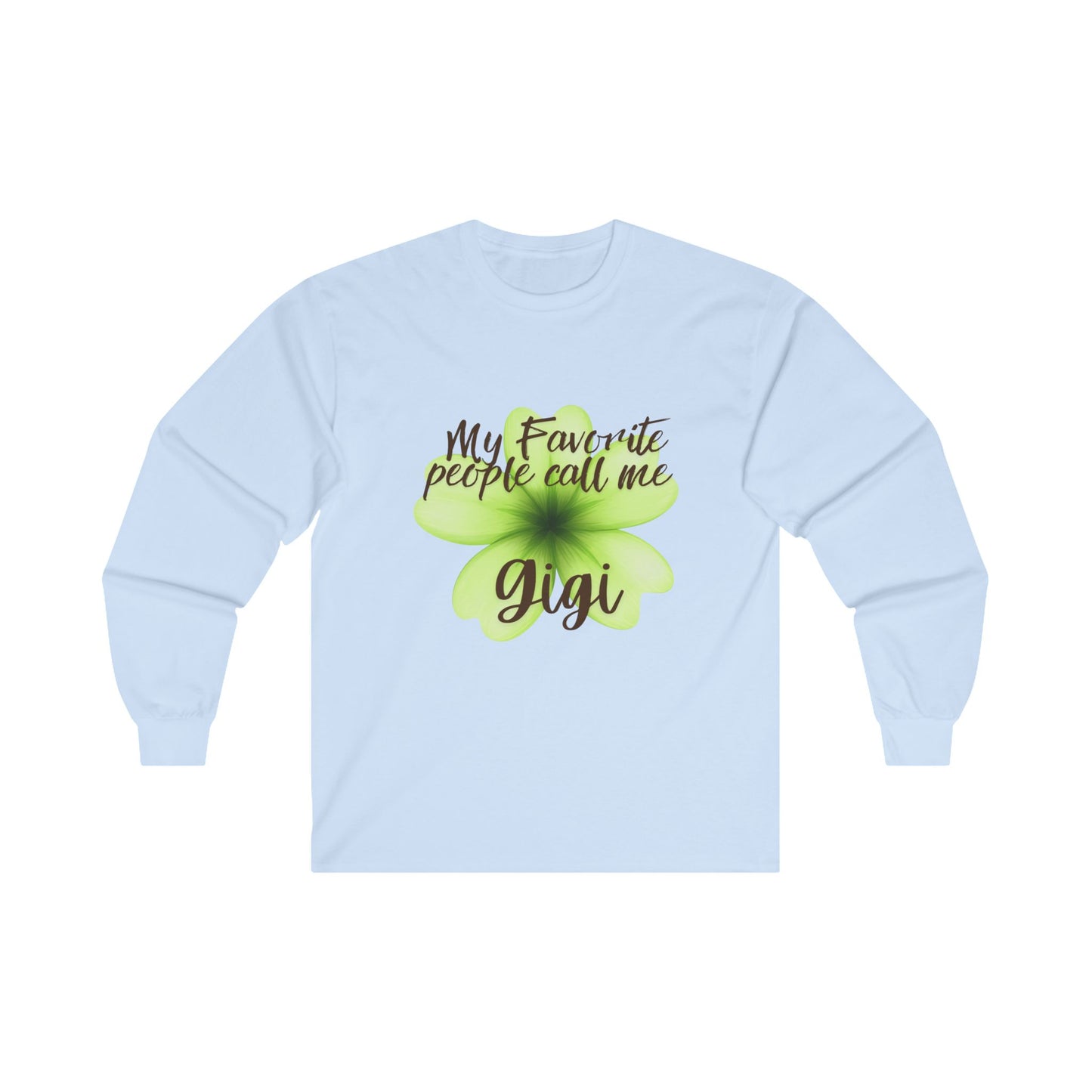 Personalized Gigi Long Sleeve Tee for Loved Ones, Great Gift for Birthdays, Anniversaries, Family Gatherings, Gifts for Grandma, Fun -