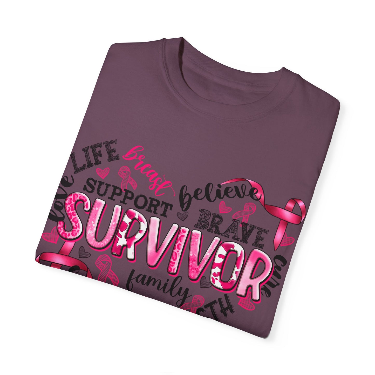 Breast Cancer Survivor Unisex T-Shirt - Hope, Strength & Support