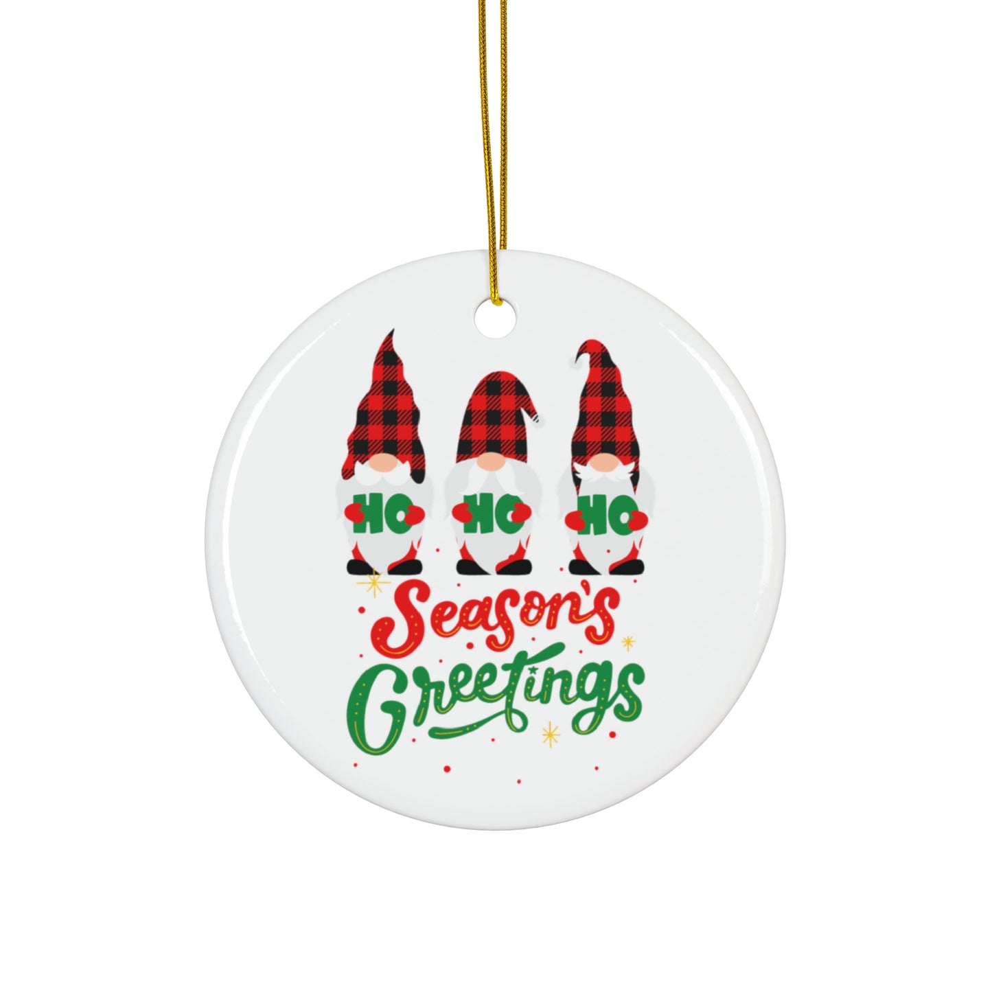 Festive Ceramic Ornaments, Holiday Decorations, Seasonal Gifts, Personalized Tree Ornaments, Gnome Decor, Christmas Charm