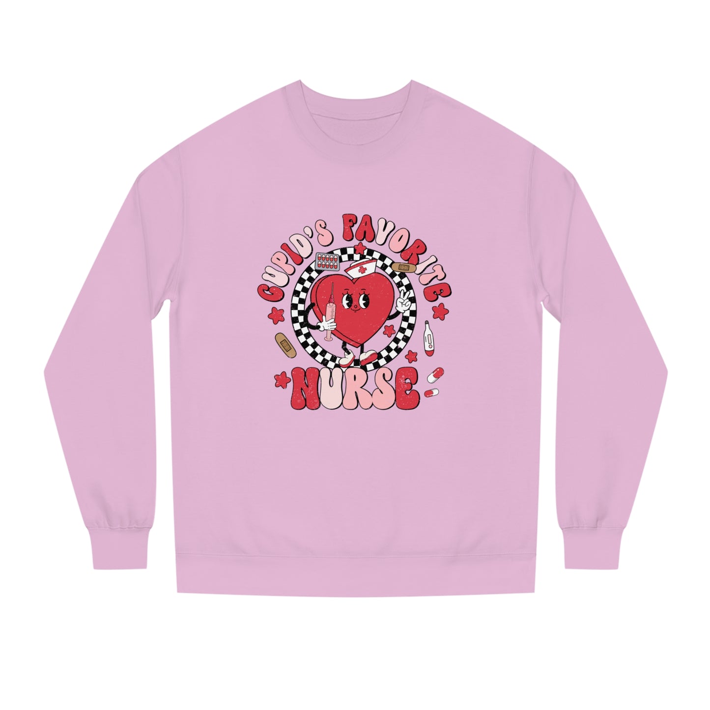 Cupid's Favorite Nurse Unisex Crew Neck Sweatshirt - Valentine's Day Gift for Healthcare Heroes