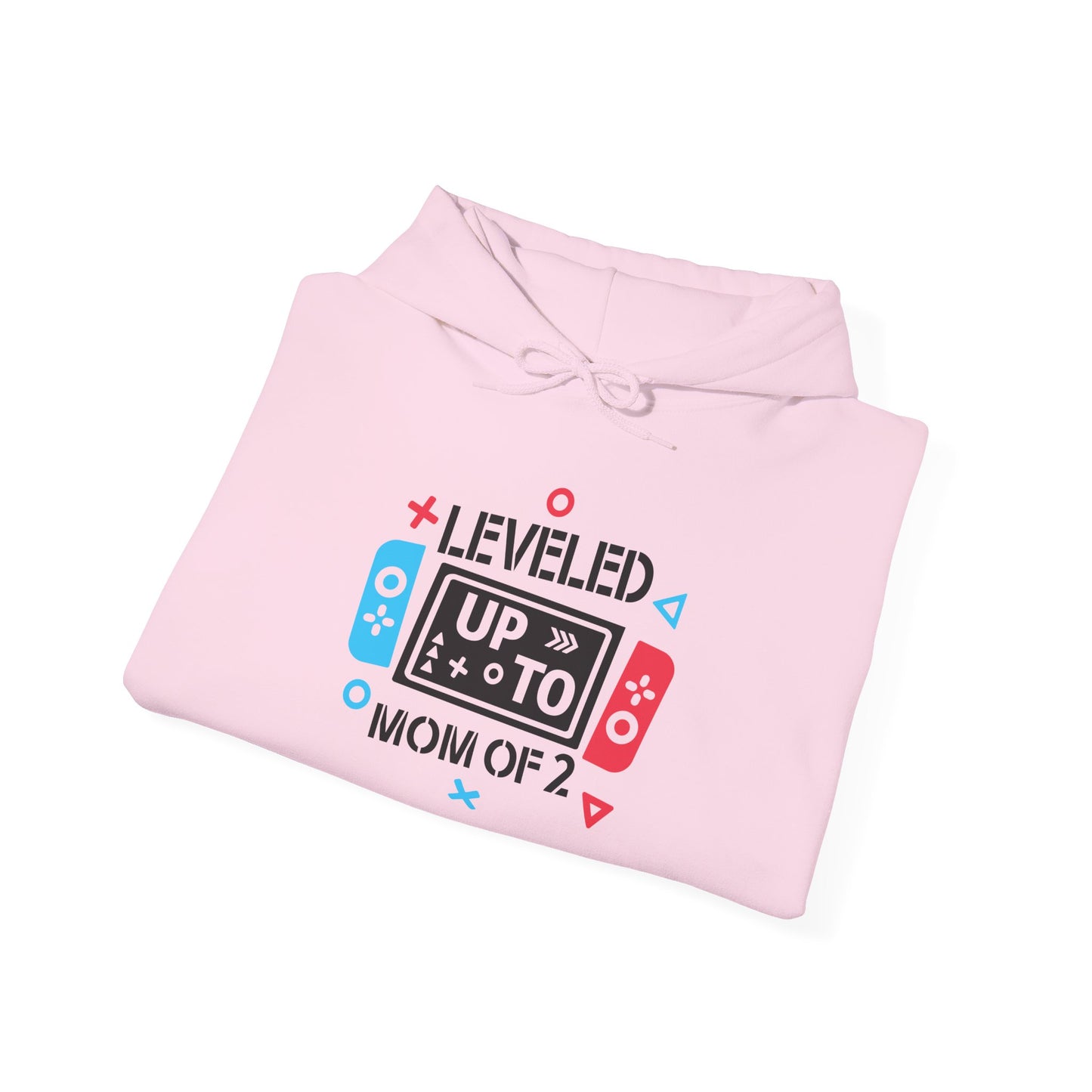 Gaming Mom Unisex Hooded Sweatshirt - 'Leveled Up Mom of 2'