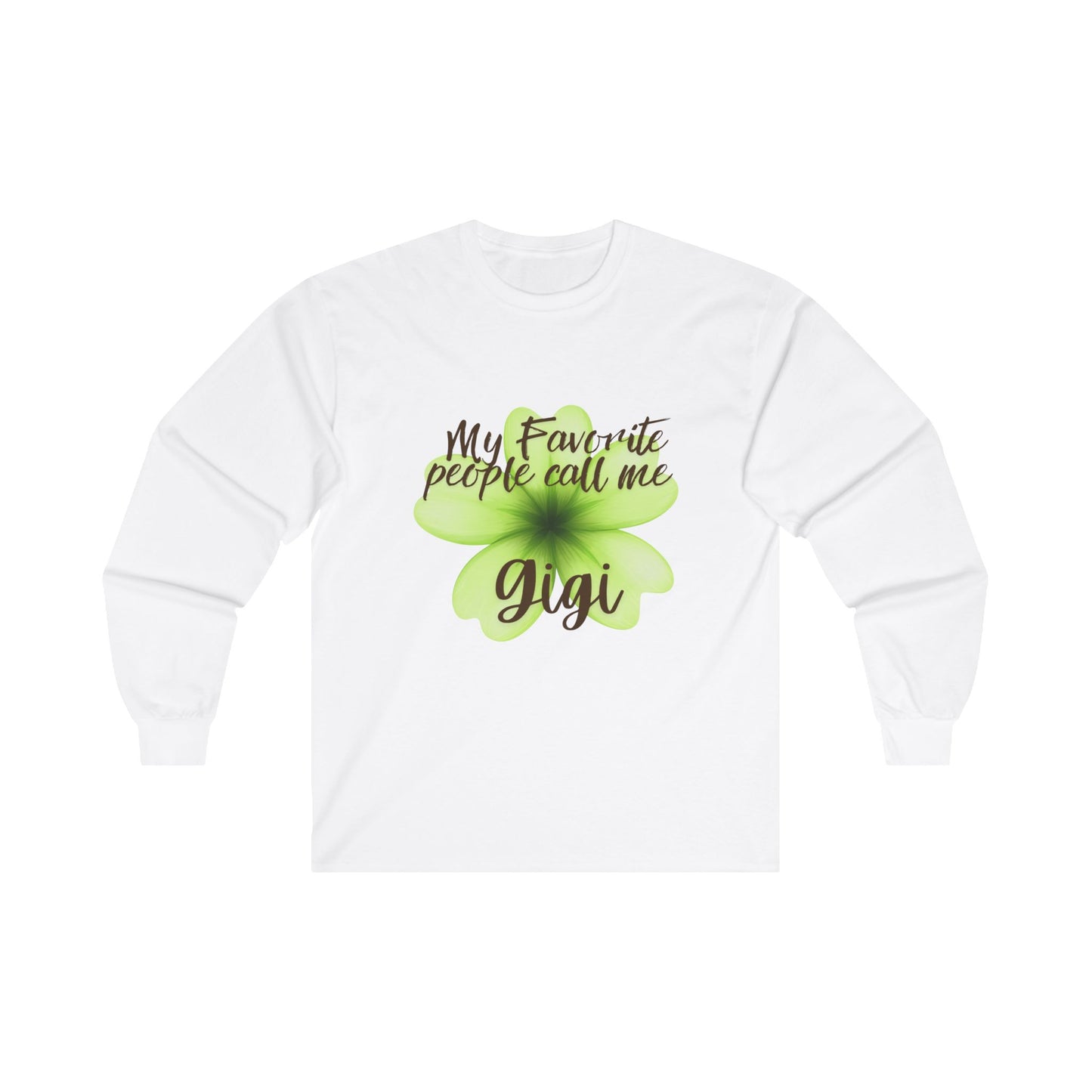 Personalized Gigi Long Sleeve Tee for Loved Ones, Great Gift for Birthdays, Anniversaries, Family Gatherings, Gifts for Grandma, Fun -