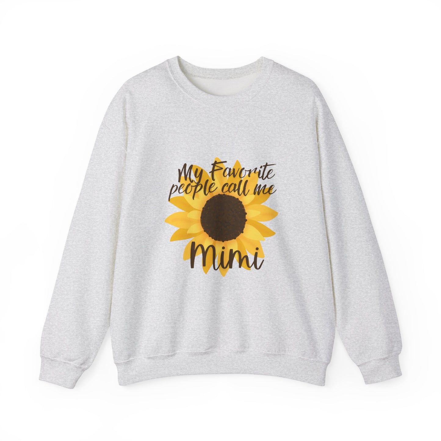 Sunflower Crewneck Sweatshirt for Mimi, Gift for Grandma, Comfortable Apparel, Perfect for Mother's Day, Family Gathering - Unisex