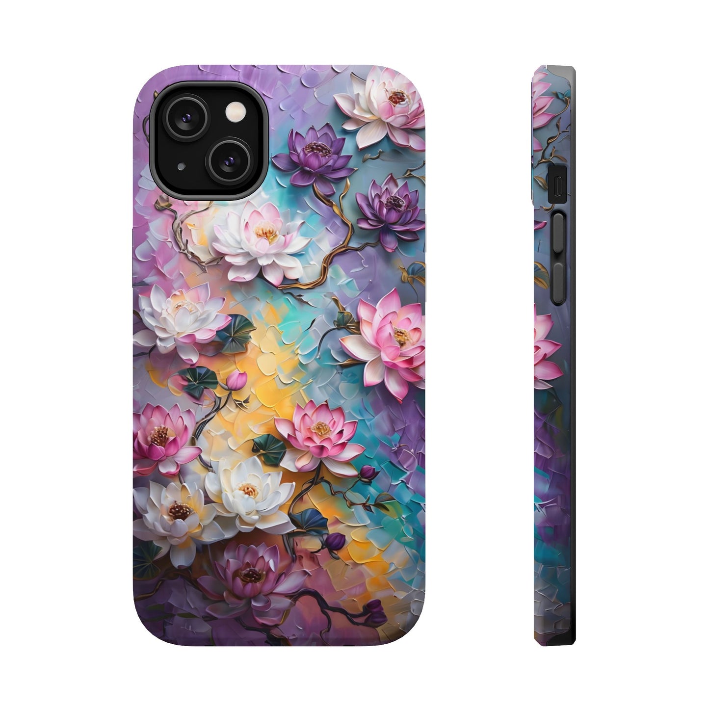 Floral Magnetic Phone Case, Unique Smartphone Accessory, Botanical Design, Gift for Her, Nature Lover, Spring Decor