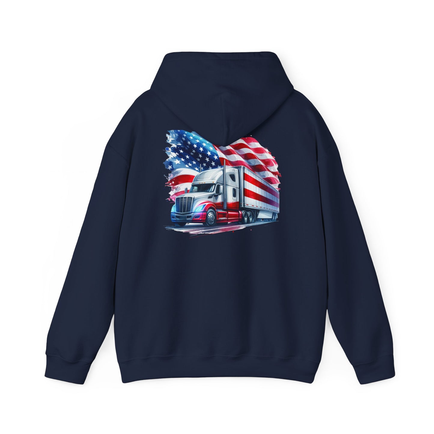 Driven by Freedom Hoodie - Truck Driver Gift, Patriotic Sweatshirt, Unisex Pullover, American Flag Design, Comfortable Casual Wear