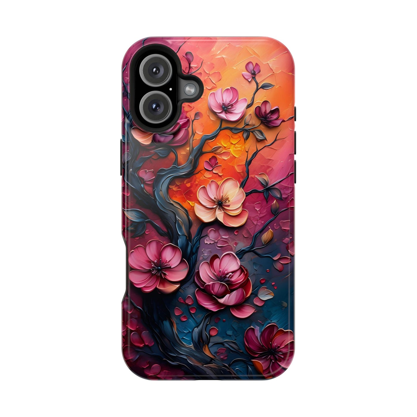 Floral Magnetic Tough Case - Colorful Flower Design Phone Cover, Gift for Her, Smartphone Accessories, Nature Lover, Unique