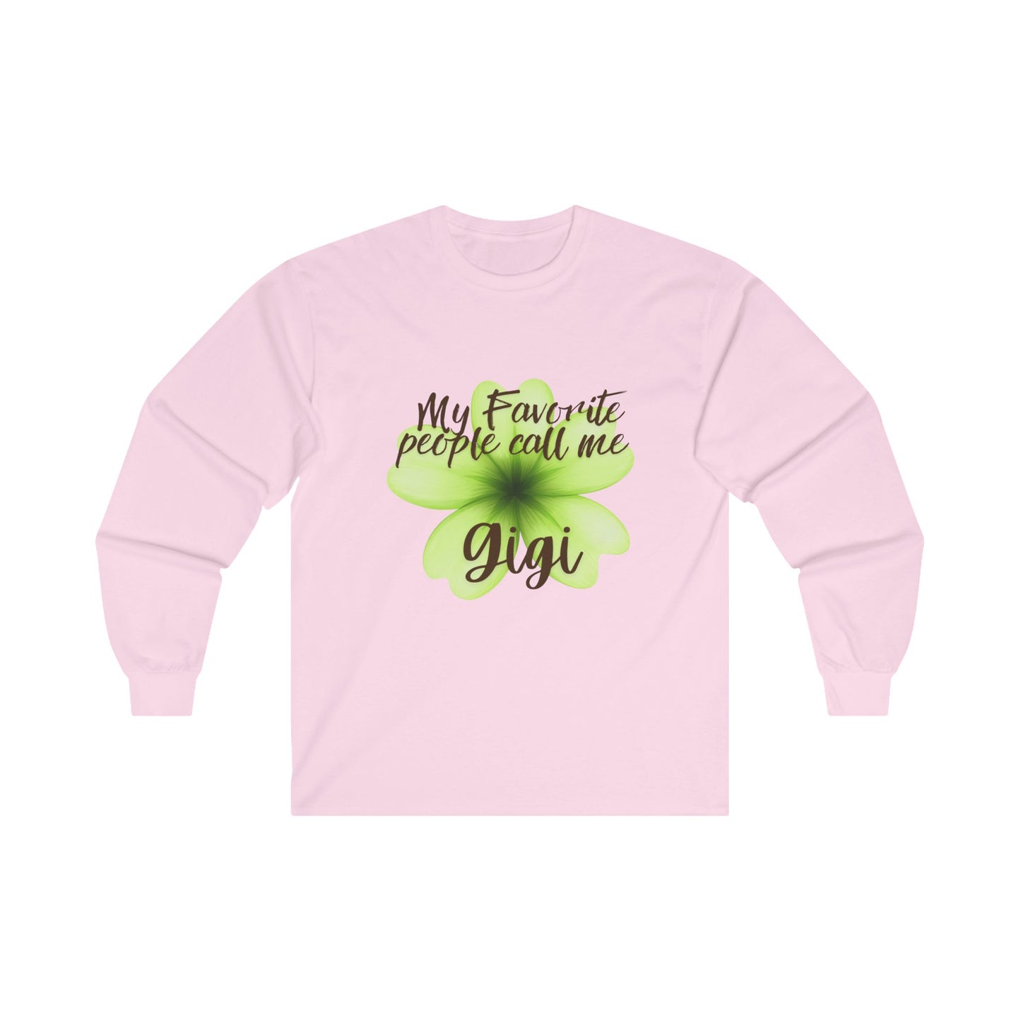 Personalized Gigi Long Sleeve Tee for Loved Ones, Great Gift for Birthdays, Anniversaries, Family Gatherings, Gifts for Grandma, Fun -