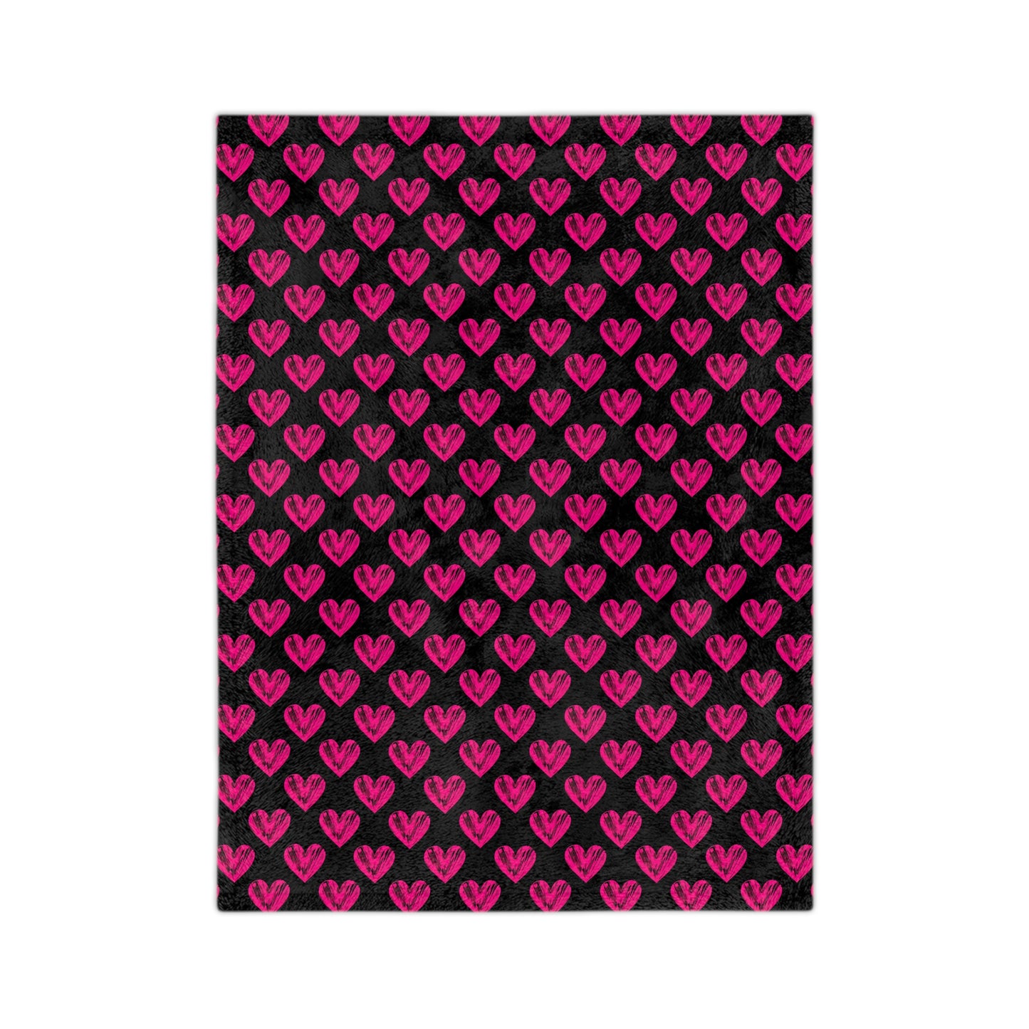 Cozy Velveteen Microfiber Blanket with Pink Heart Design - Perfect for Valentine's Day & Gift Giving