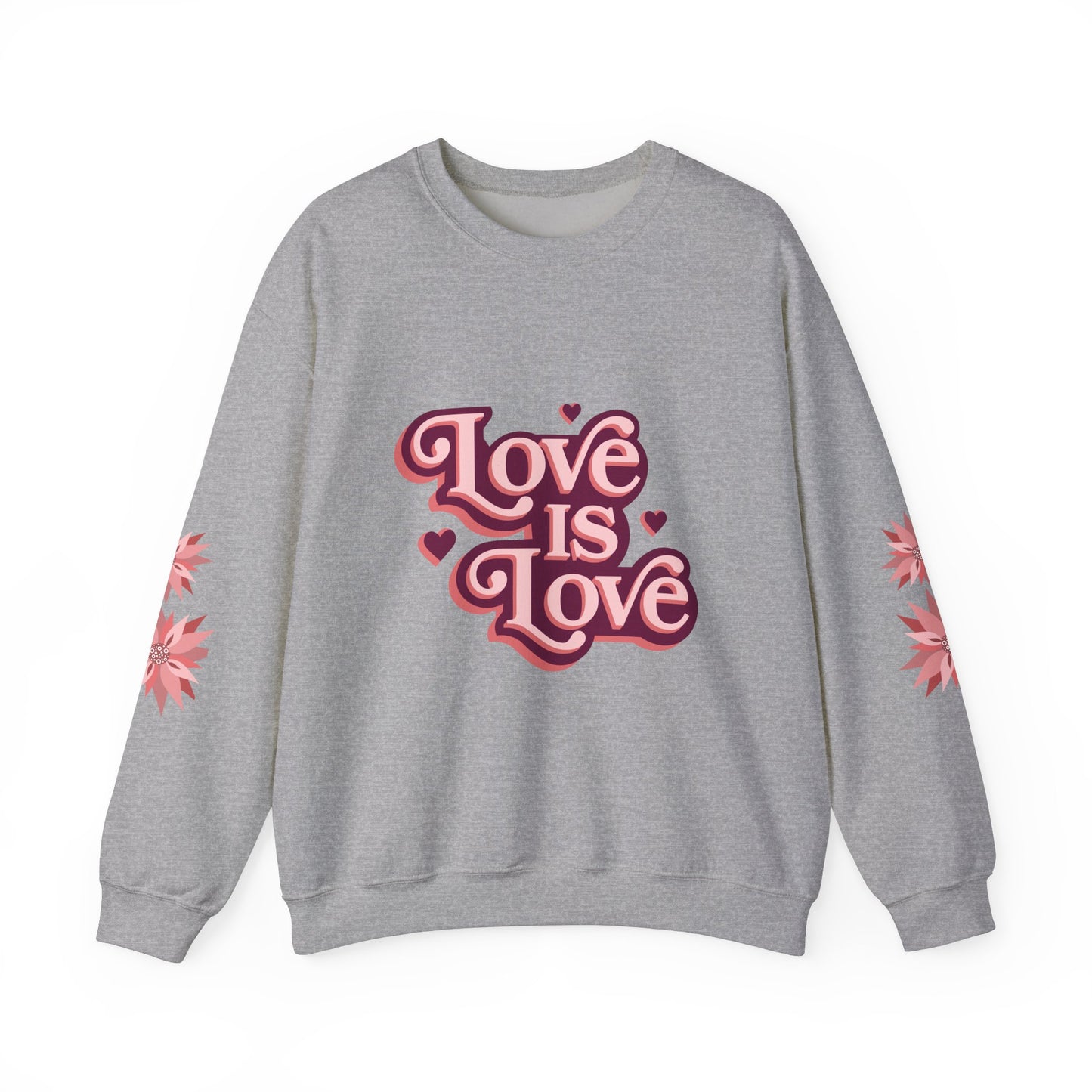 Love is Love Unisex Sweatshirt - Pride Apparel, LGBTQ+ Gift, Valentine's Day, Casual Wear, Crewneck Sweatshirt