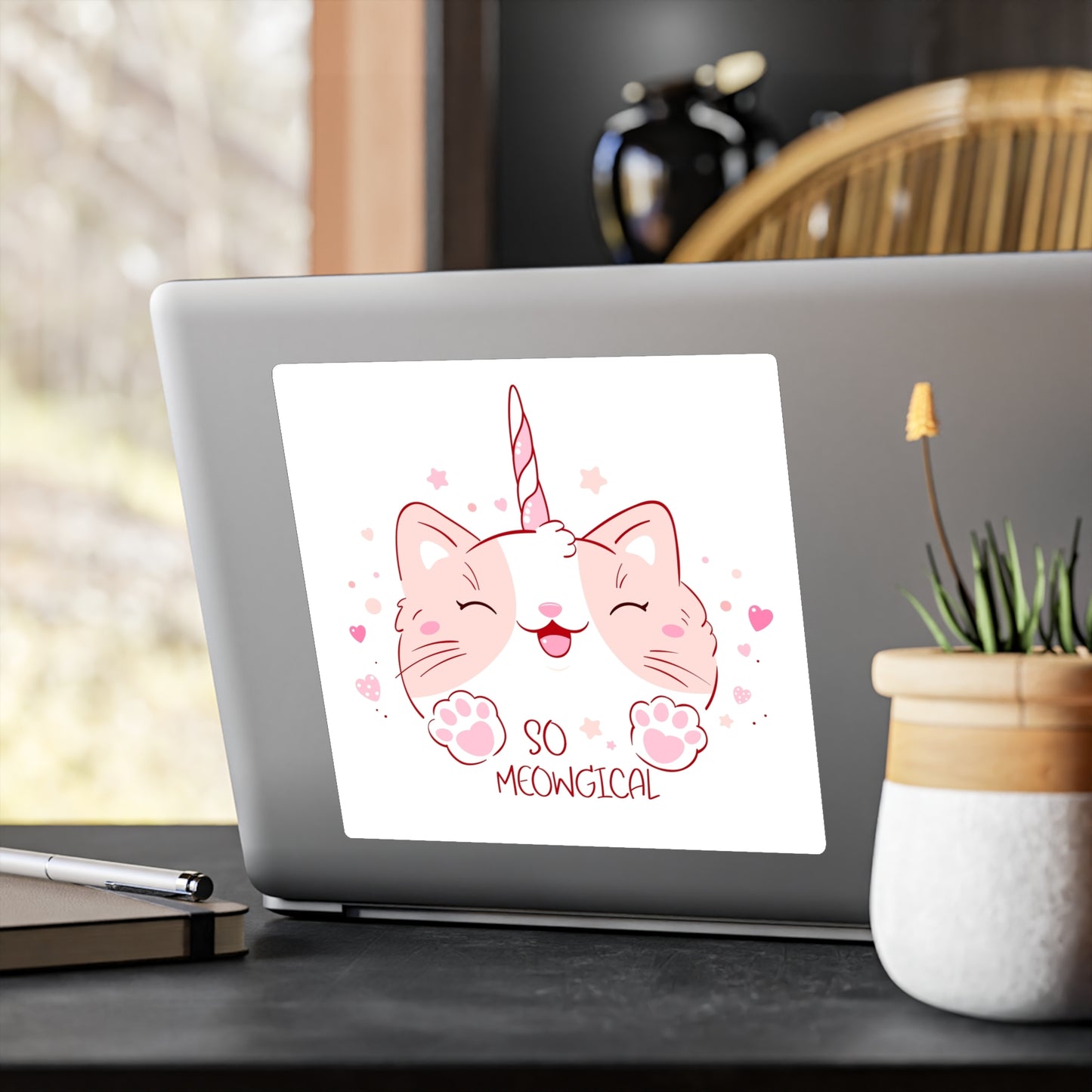 So Meowgical Cat Vinyl Decals - Cute Unicorn Kitty Stickers for Cat Lovers